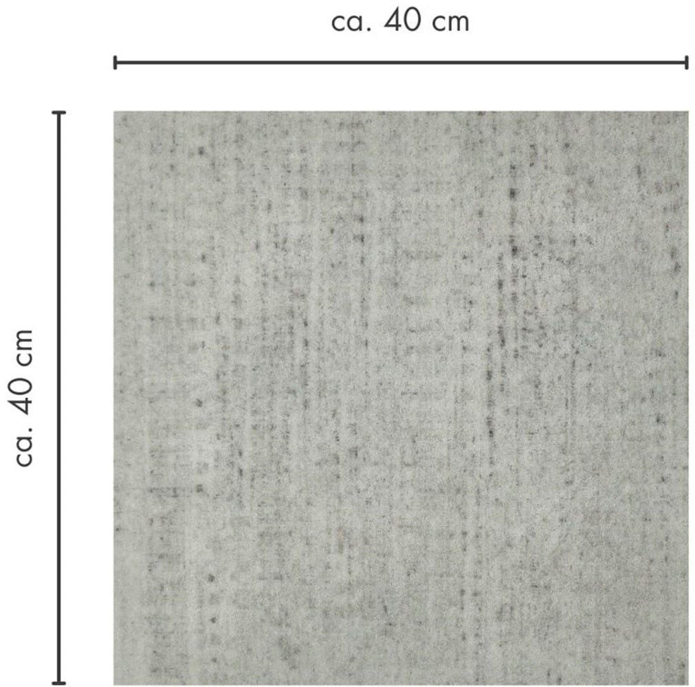 Andiamo Teppichfliese »Paris Nadelfilz«, quadratisch, 4 mm Höhe, 40x40 cm, selbstklebend, robust & strapazierfähig, 25 Stück (4 qm)