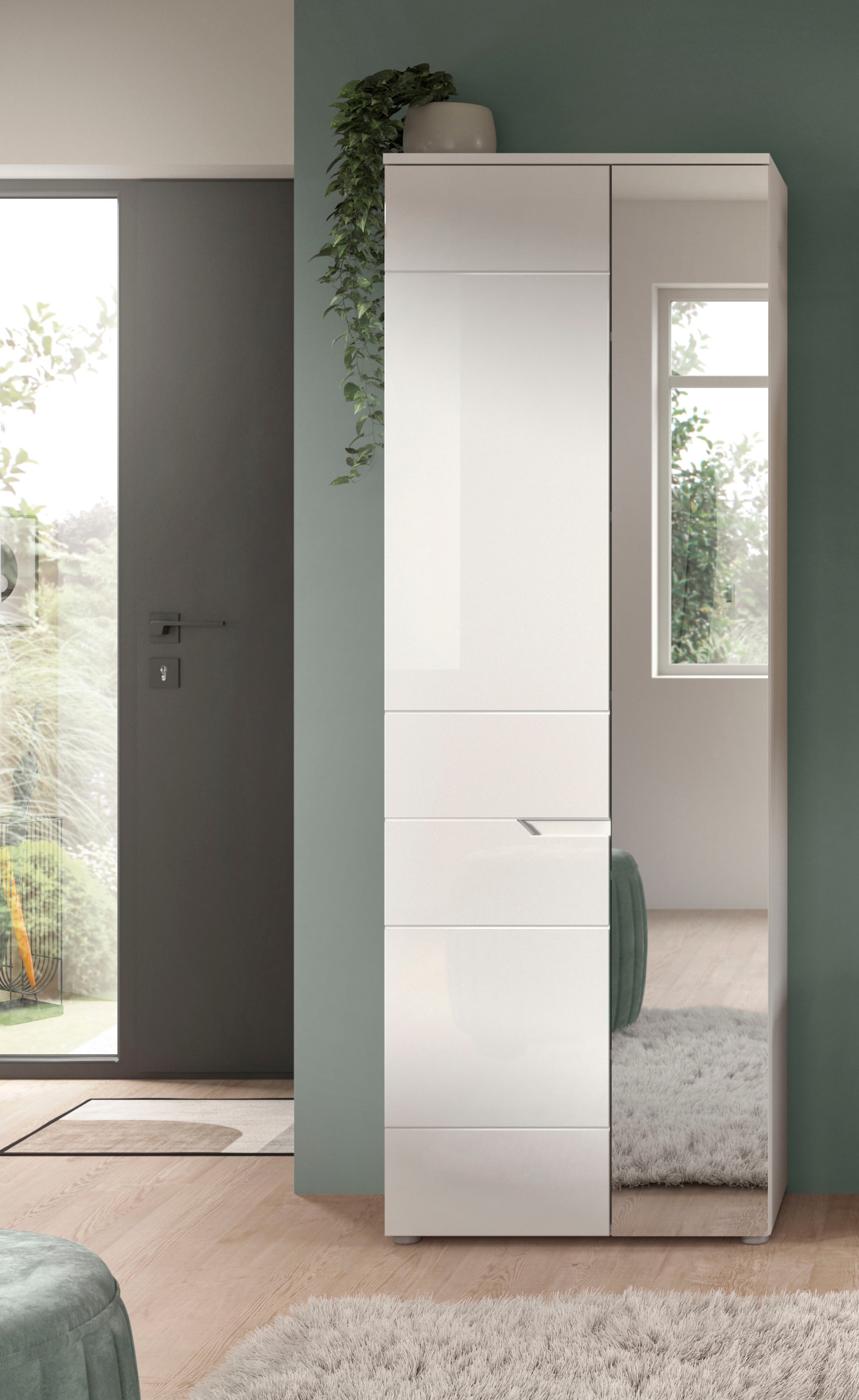 INOSIGN Garderobenschrank »CAPRI, Höhe 193cm, 2 Türen, Tür mit eingefasster Griffmulde,«, Mehrzweckschrank, Universalschrank, Dielenschrank, Flurschrank
