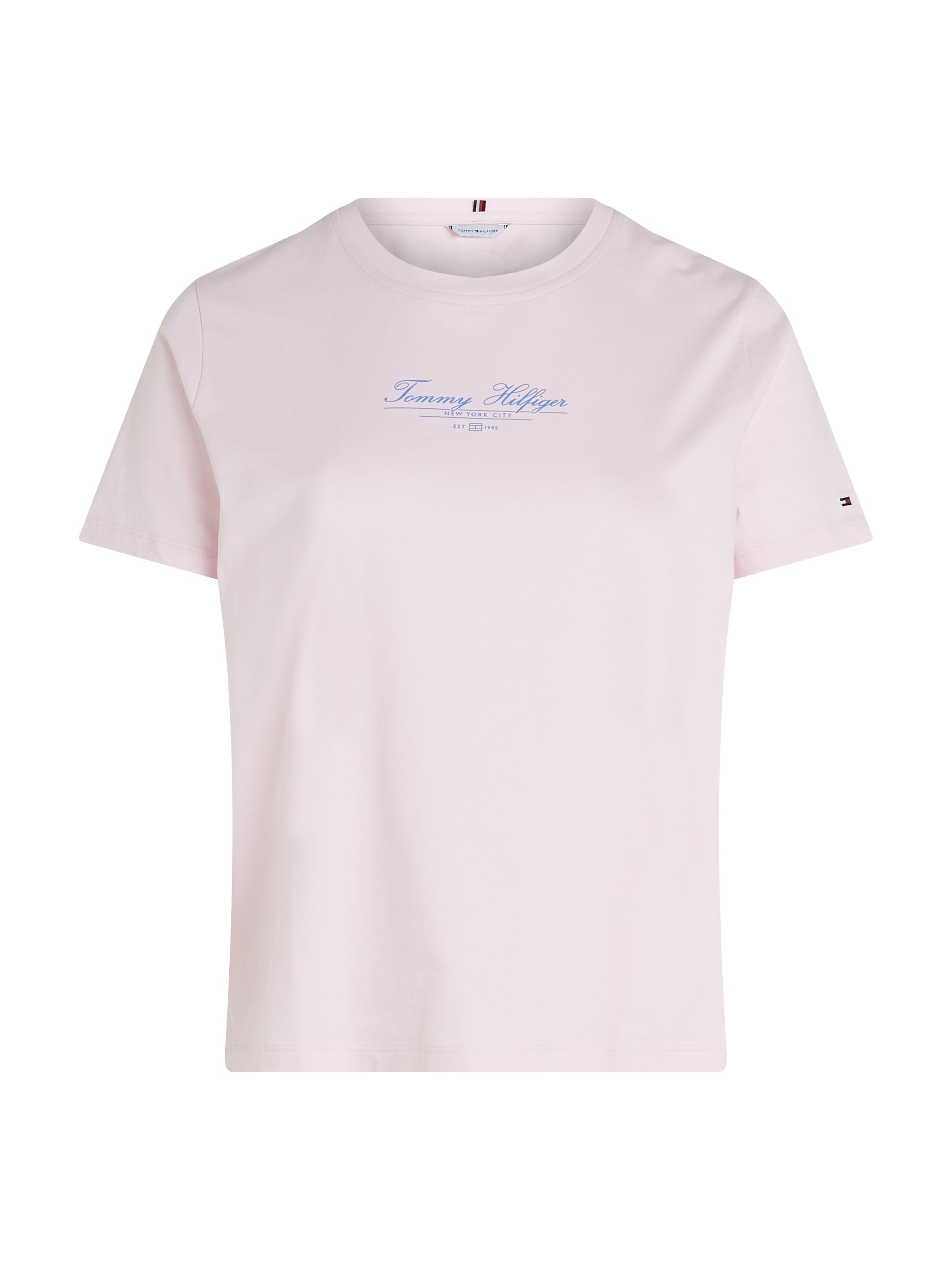 Tommy Hilfiger Curve Rundhalsshirt »CRV REG SCRIPT C-NK TEE SS«, in Großen Größen, Logoschriftzug