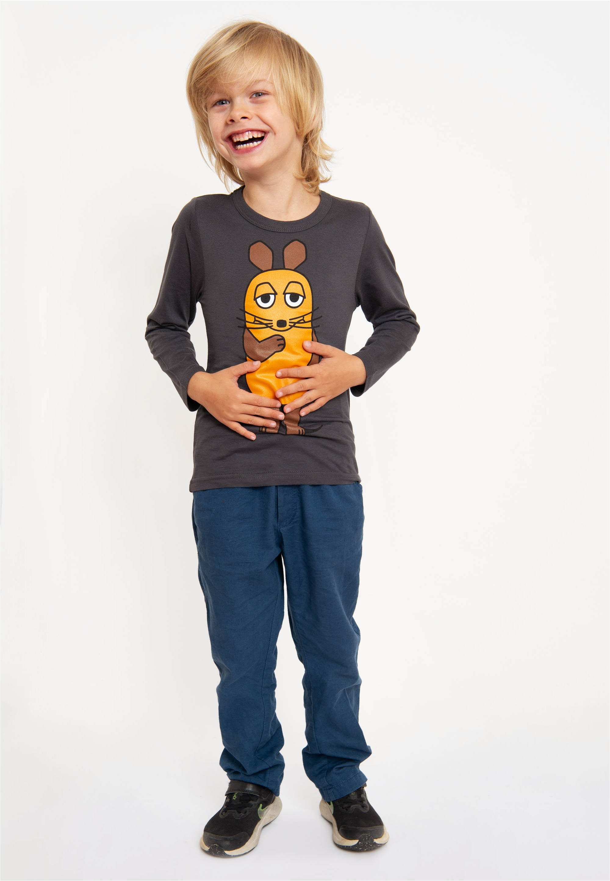 LOGOSHIRT Langarmshirt »Die Sendung mit der Maus - Die Maus« mit coolem Print