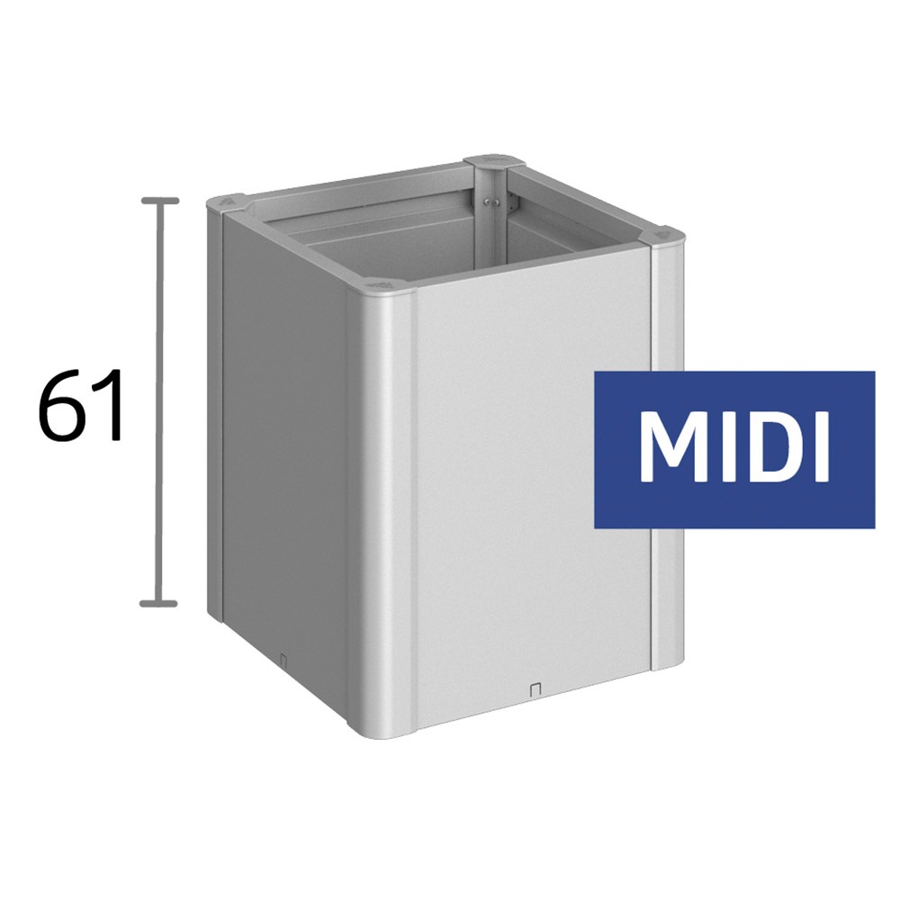 Biohort Hochbeet »BELVEDERE L-Form midi 1, verschiedene Farben« 102x102x61 cm, extrem langlebig, aus Metall