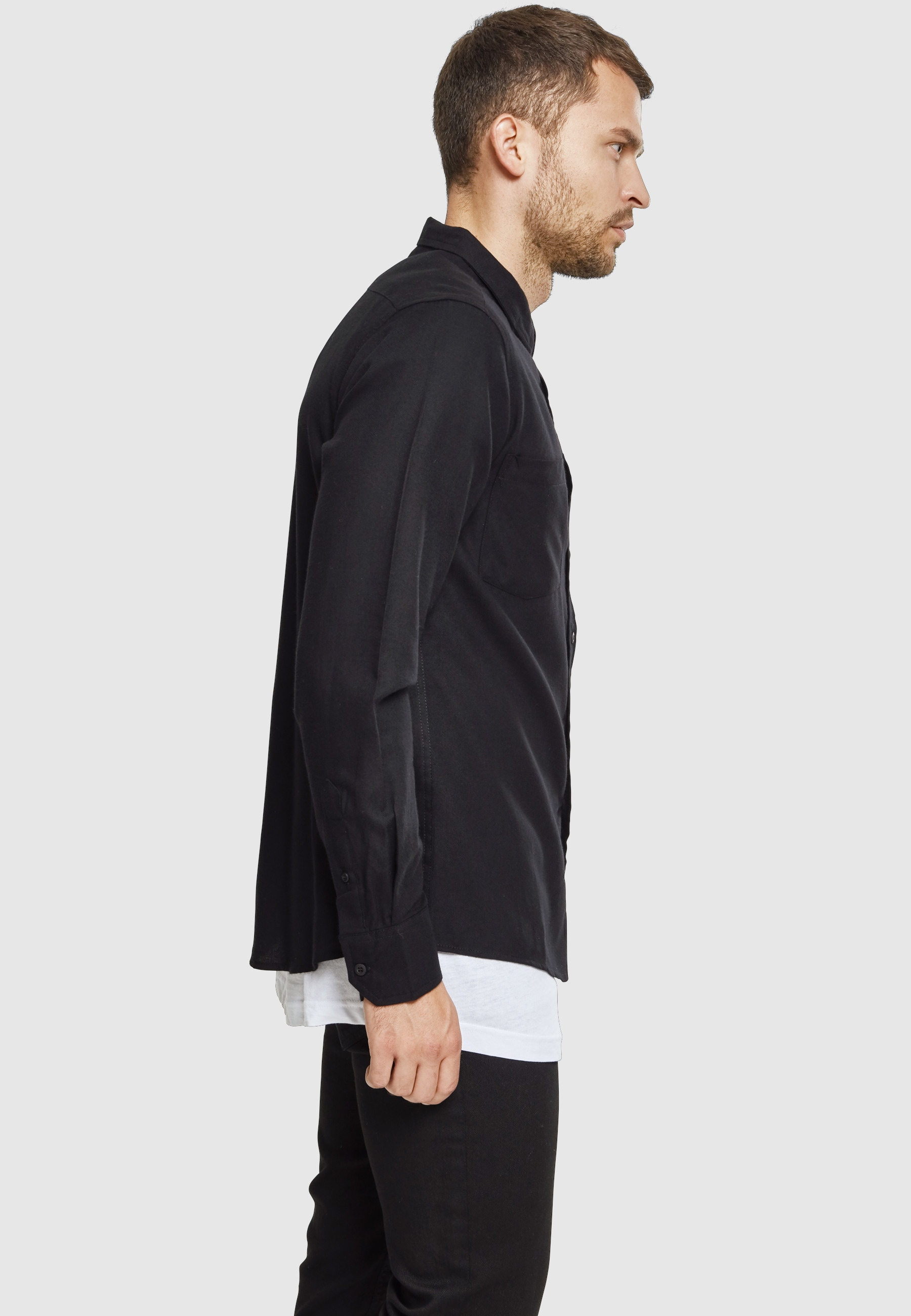 URBAN CLASSICS Kurzarmshirt »Urban Classics Herren Checked Flanell Shirt« 1 Stk.