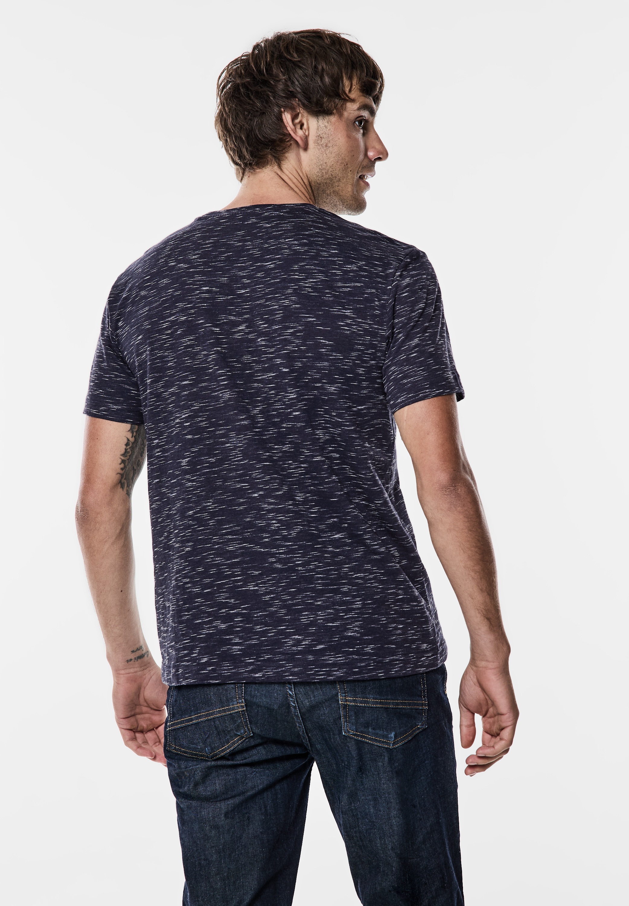 STREET ONE MEN T-Shirt, aus Baumwolle mit Stretchante günstig online kaufen