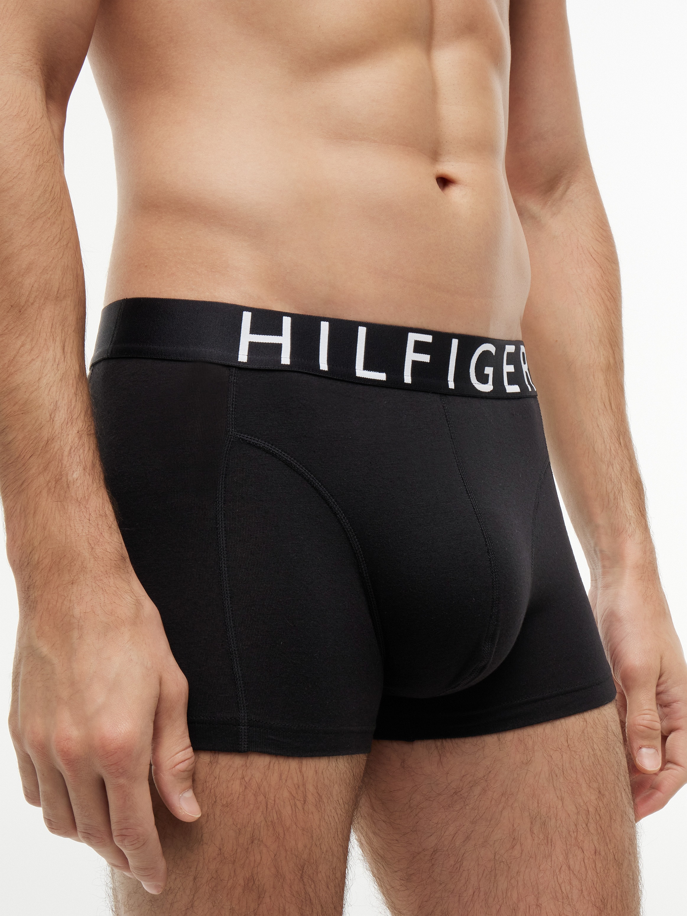 Tommy Hilfiger Underwear Trunk »mit Kontrast-Logo-Taillenbund« 3 Stk. aus Stretch-Baumwolle, normale Leibhöhe