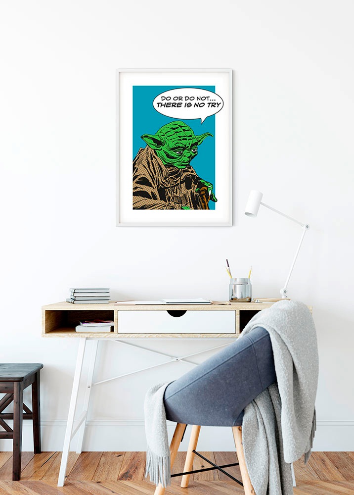 Thumbnail - Komar Bild "Star Wars Classic Comic Quote Yoda" Star Wars 1 Stk. tlg. Wandbild zur Dekoration im Kinderzimmer - ohne Rah...