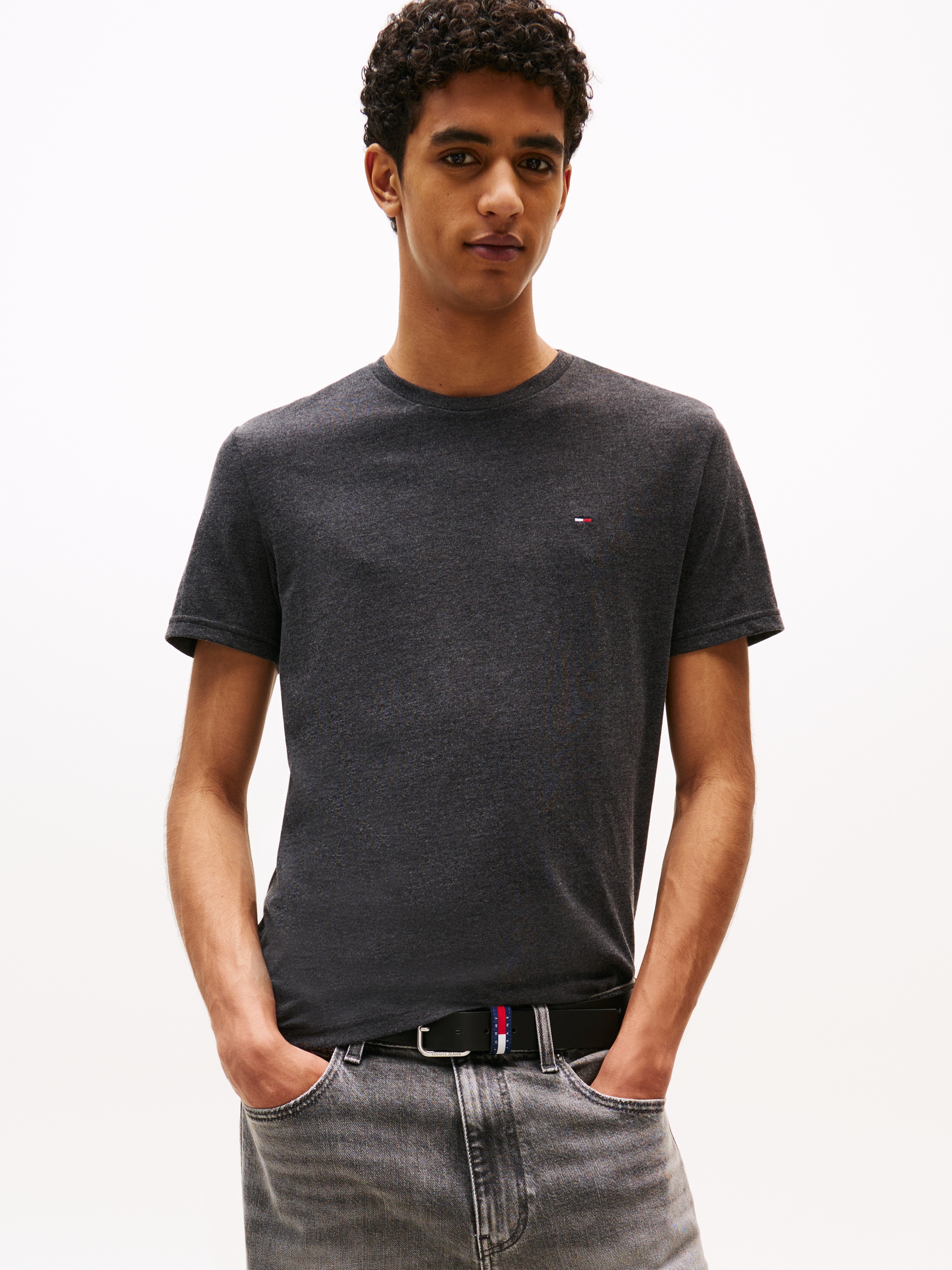 Tommy Jeans T-Shirt "TJM XSLIM JASPE HTR TEE EXT", Mit Rundhalsausschnitt günstig online kaufen