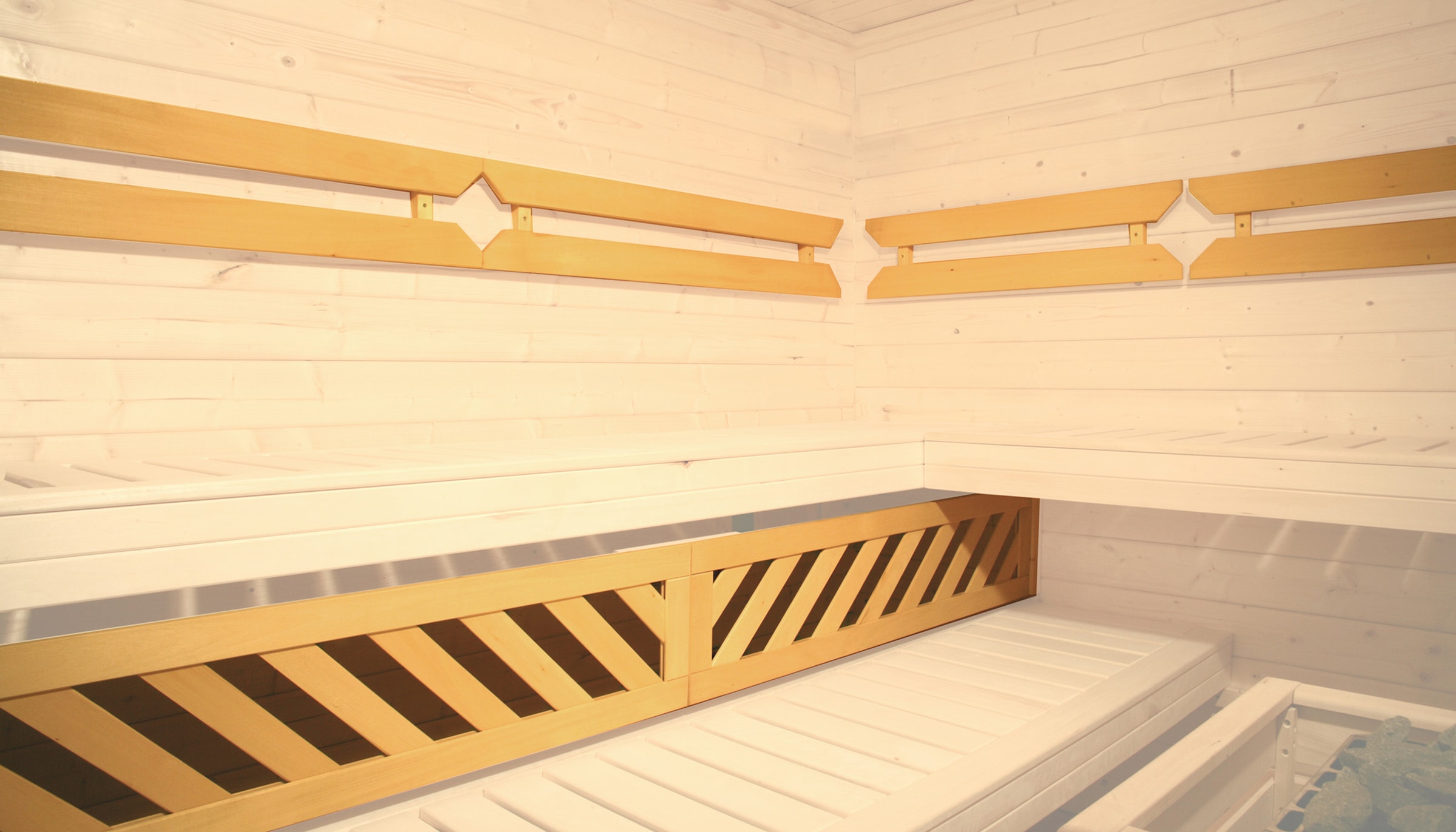 weka Sauna »Design-Sauna KEMI Eck 1«, naturbelassenes Fichtenholz, Fensterelement, moderne Glastür