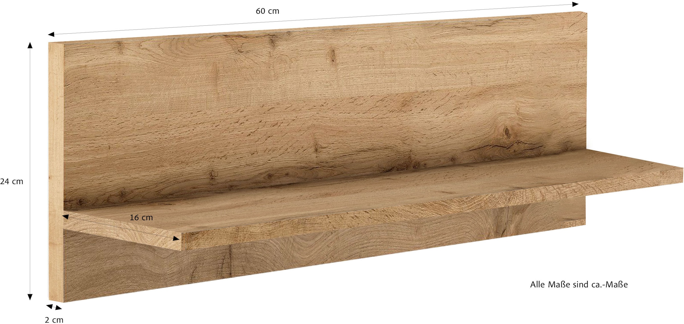 KOCHSTATION Ablageregal »KS-Virginia,neu in verbesserter Ausführung« Stauraum, offene Ablage,  Maße (B/H/T): ca. 60/24/18 cm, Regal für Deko und Gewürze