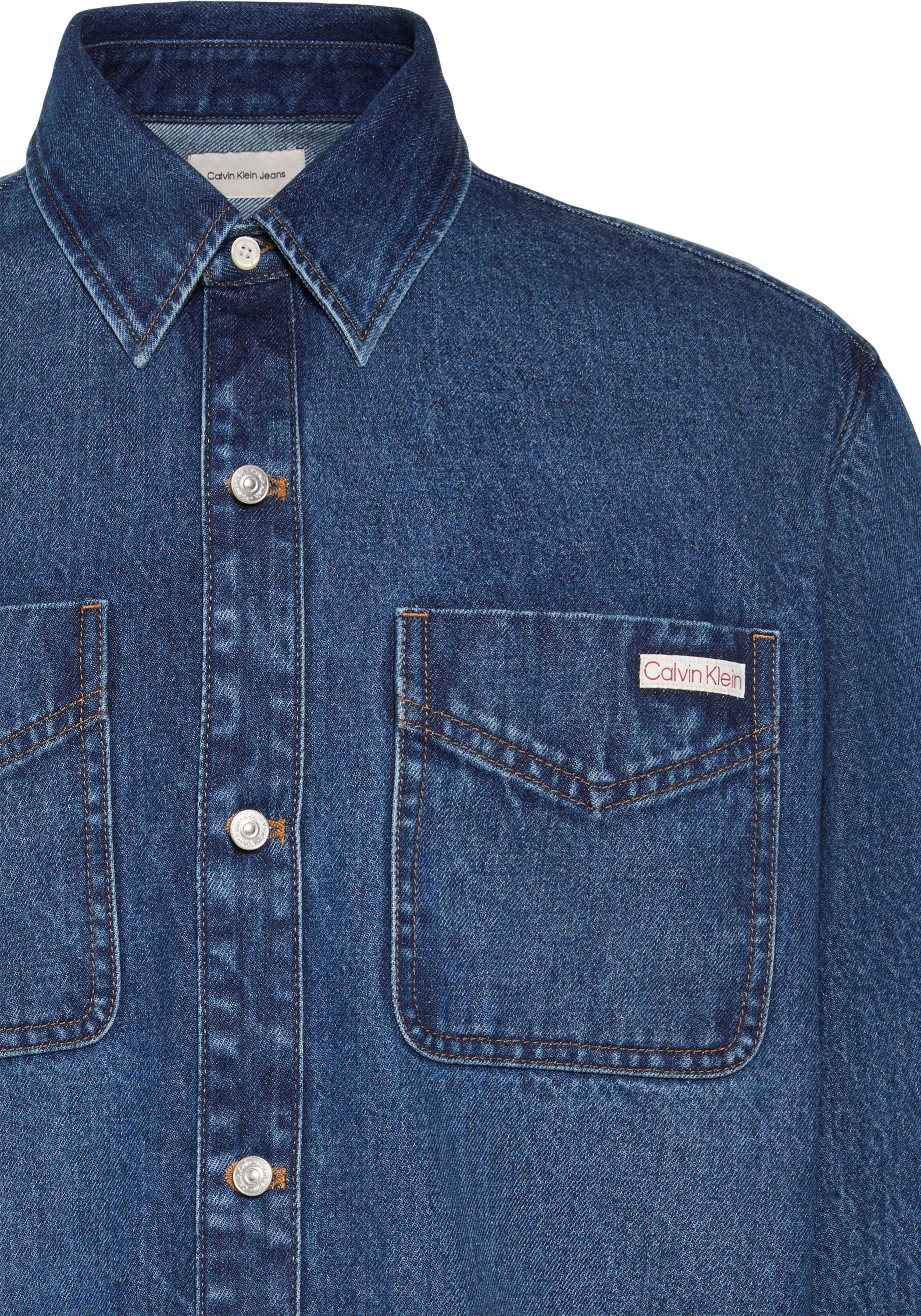 Calvin Klein Jeans 90s Horizon Overshirt Blue L 3
