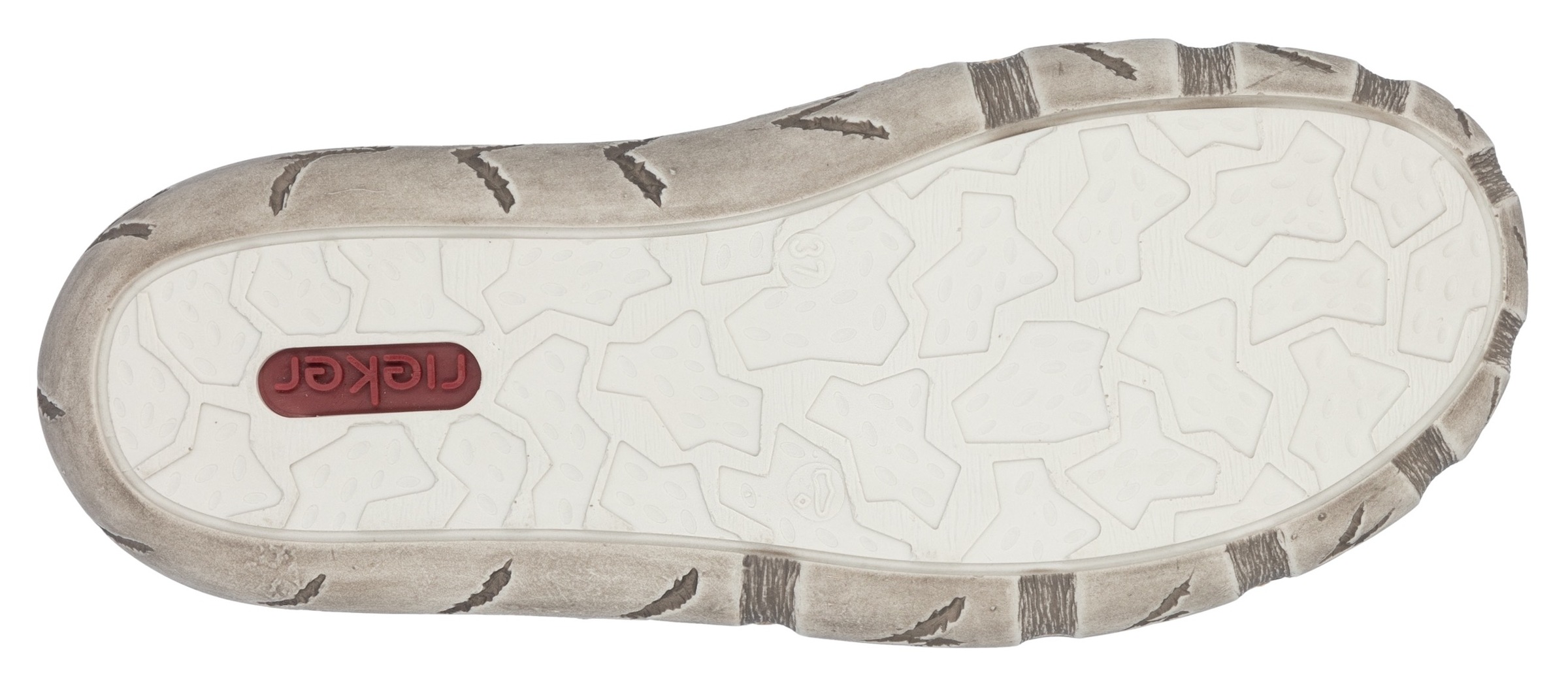 Slip-On Sneaker RIEKER, Damen, Gr. 37, schwarz (schwarz, grau), Leder, Lederimitat, kontrastfarbene Details, Schuhe, Halbschuh, Schlupfschuh, Freizeitschuh mit weicher Innensohle, Topseller 3