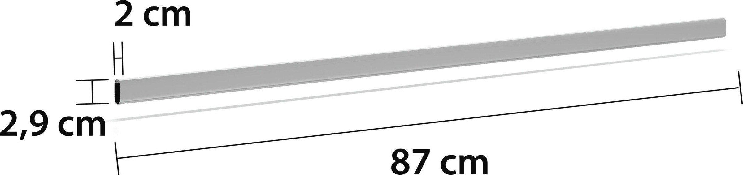 rauch Kleiderstange »Zubehör Rauch-Schränke Garderobe Kleiderschrank Elementbreite 45-100« Breiten 43/48/65/78/88/98 cm, viel Stauraum für Hänge-Kleidung