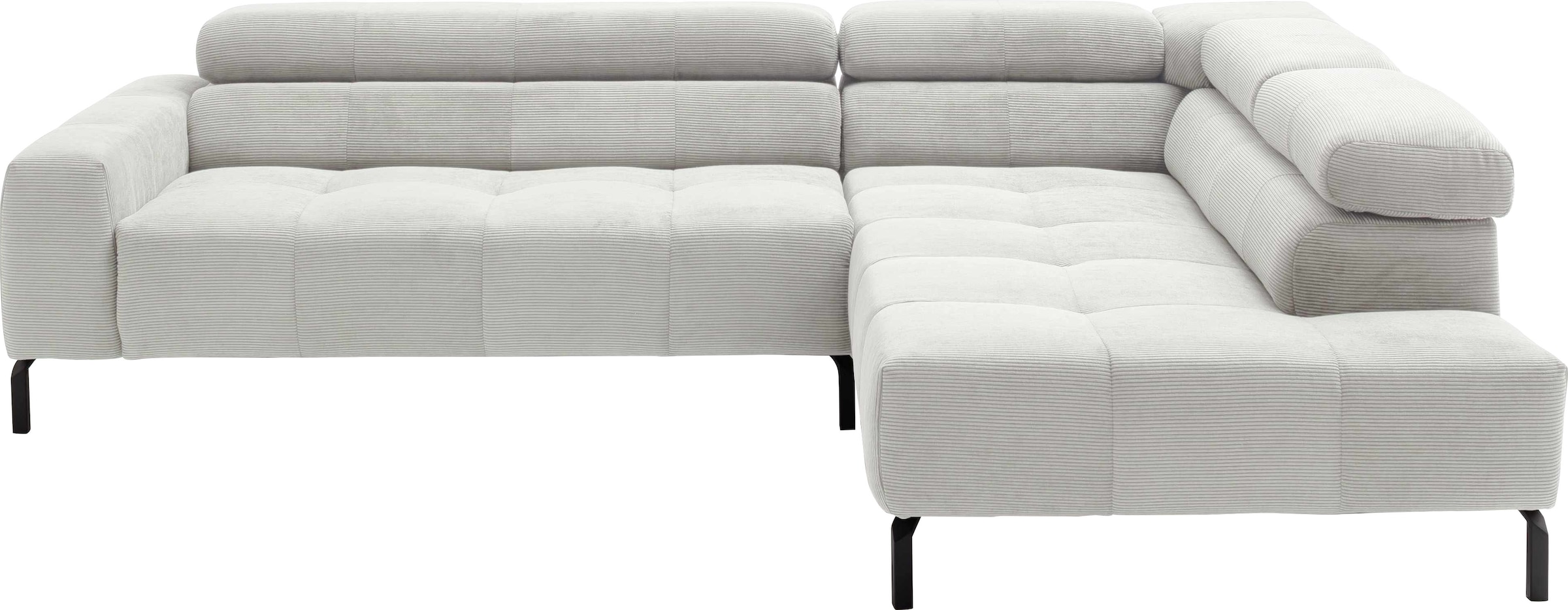 Home affaire Ecksofa "Claya, L-Form, incl. Kopfteilverstellung, Breite 276 cm" wahlweise elektrischer Sitzvorzug