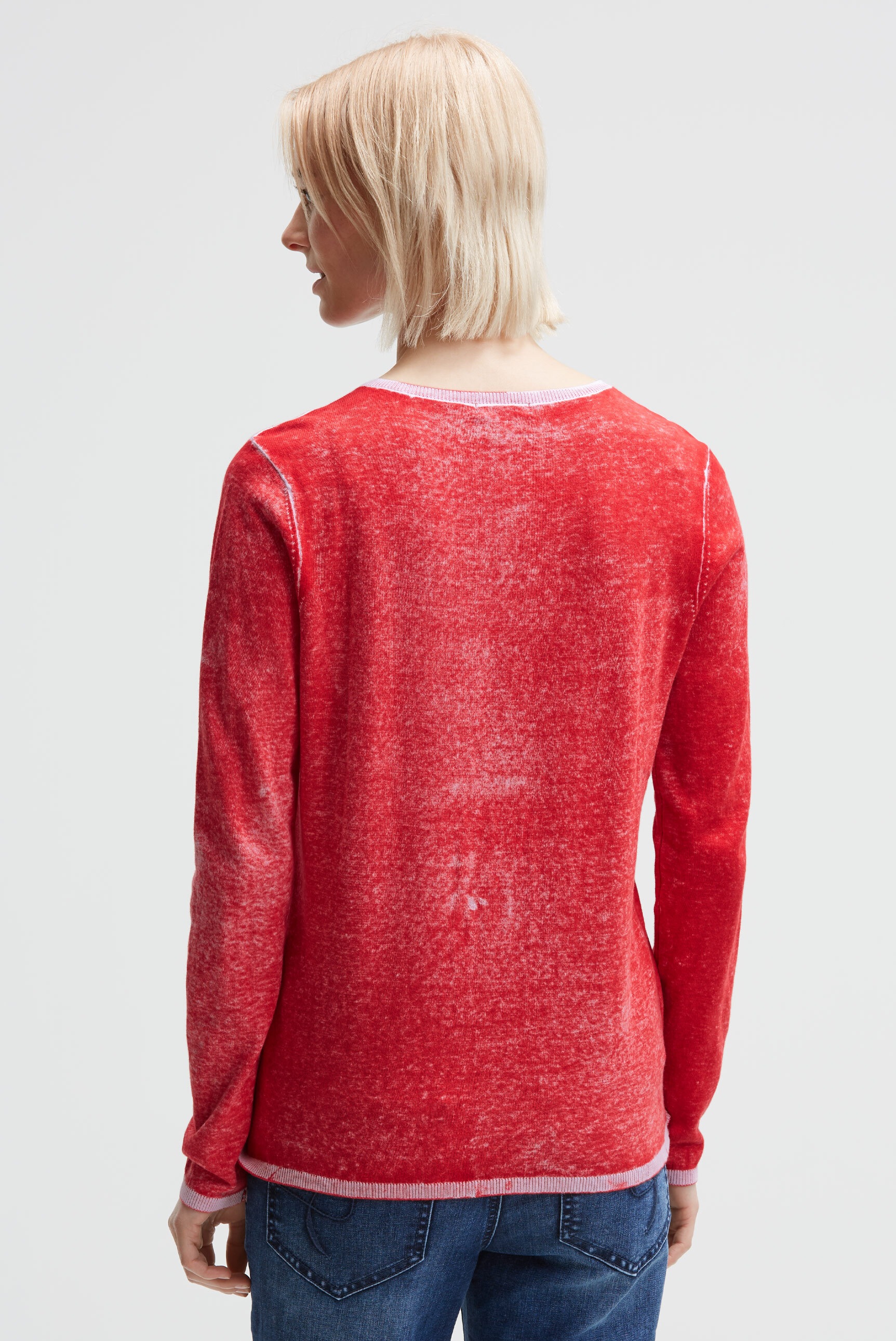 SOCCX Rundhalspullover aus Feinstrick