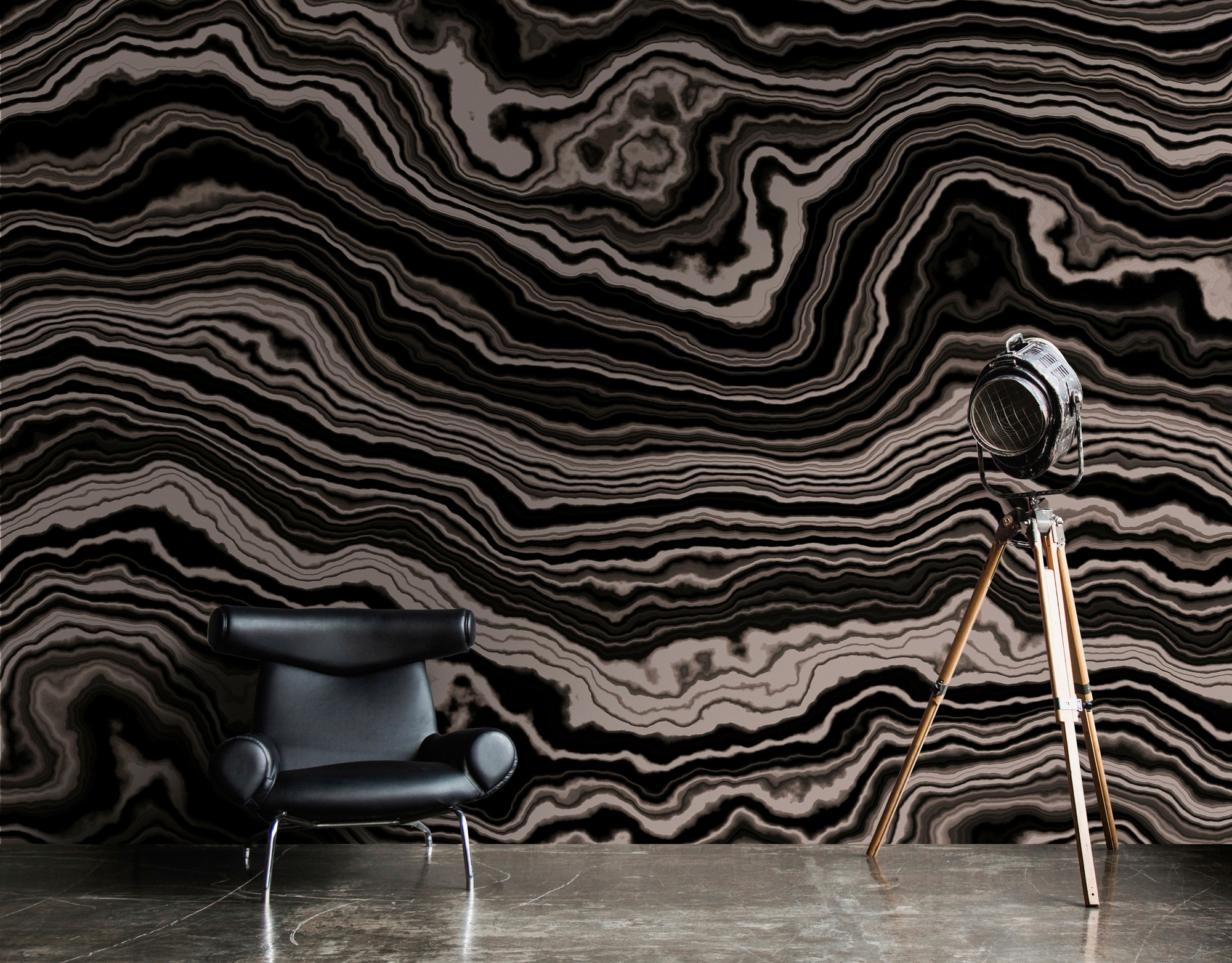 living walls Fototapete "Walls by Patel Onyx 2" glatt Vlies, Wand, Schräge günstig online kaufen