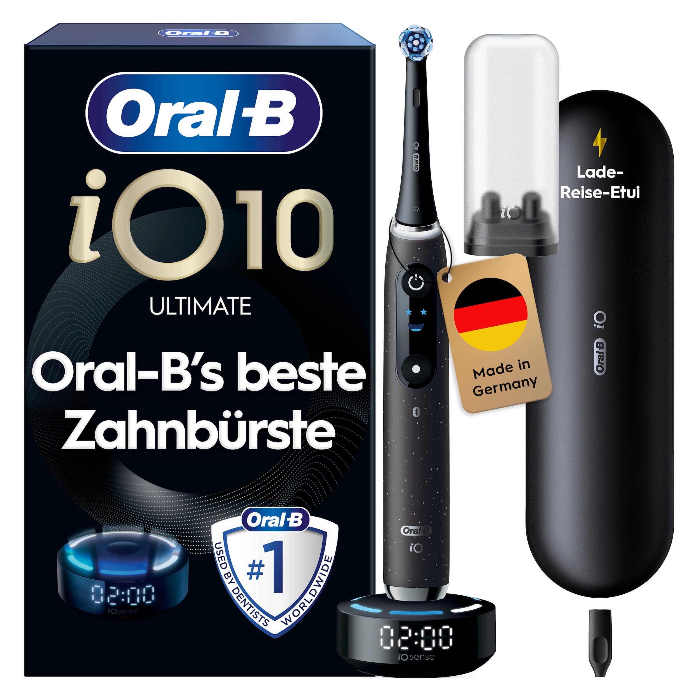 Premium Black Bundle: Oral-B iO Series 10 Cosmic Black mit Zahnseide-Sticks - Image 8