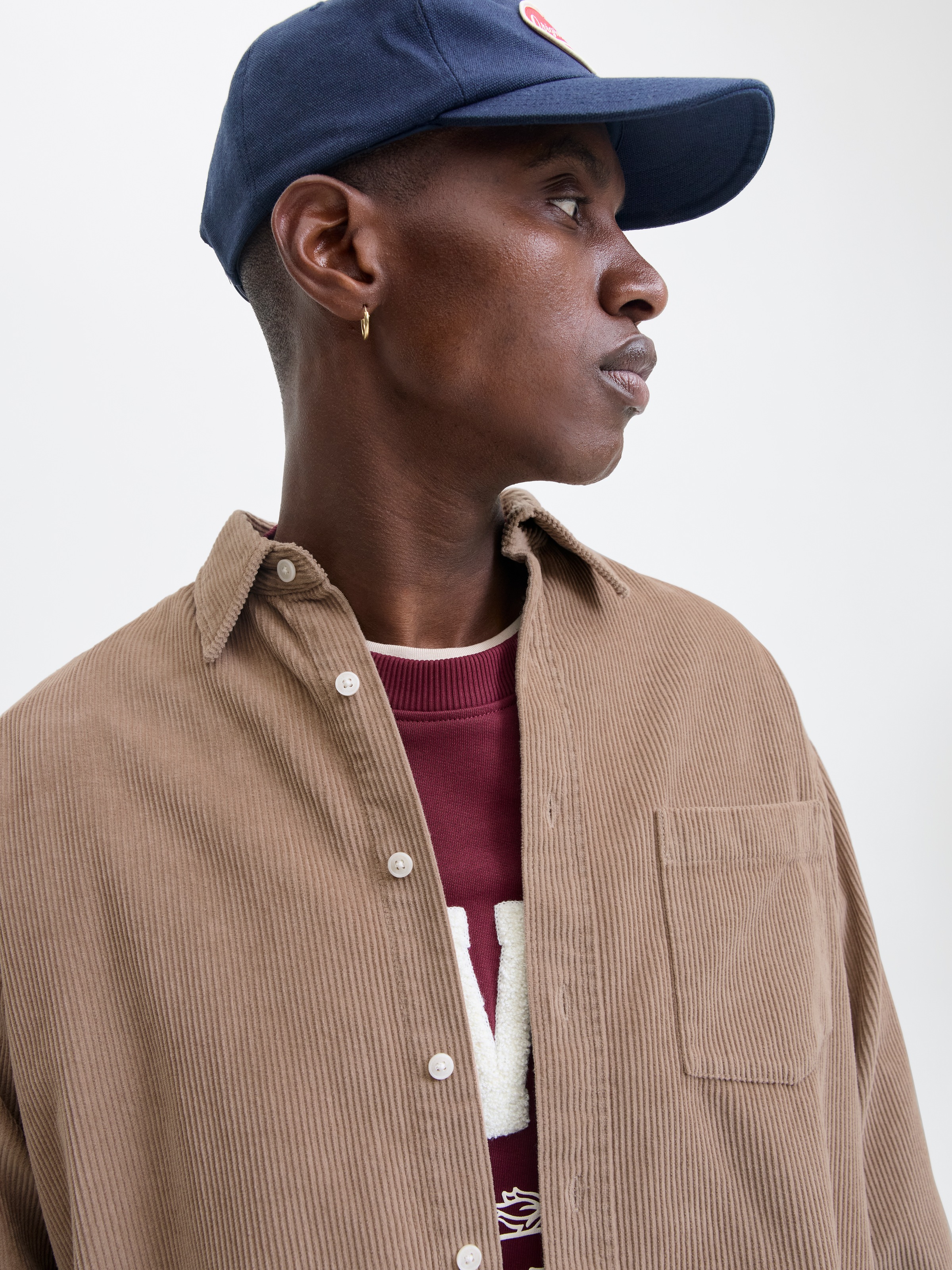 Jack & Jones Langarmhemd »JORINWOOD OVERSIZED CORD SHIRT LS«