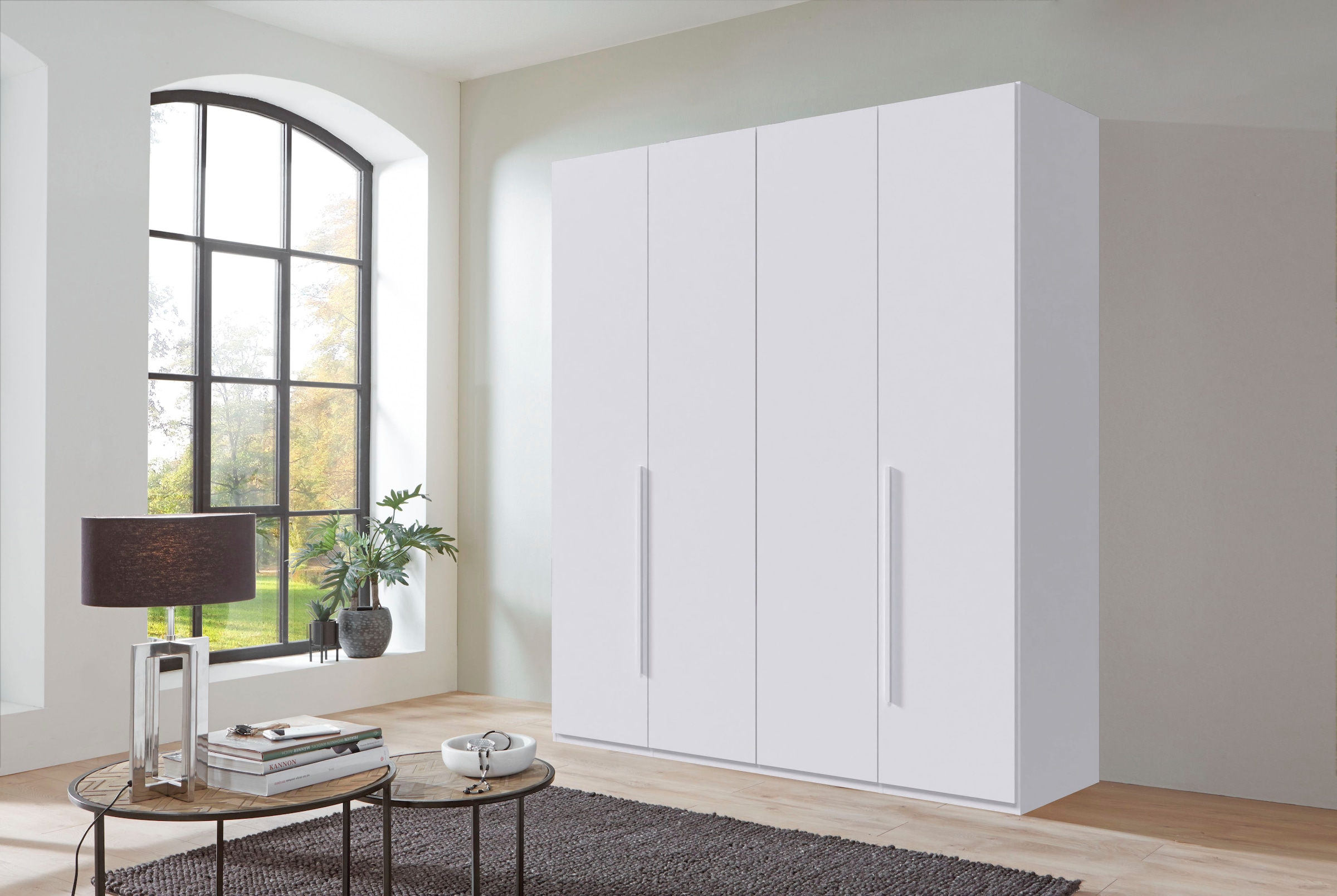 Wimex Drehtürenschrank »Kleiderschrank London, in den Breiten 180cm, 225cm oder 270cm« mit verschiedenen Griffen in goldfarben, silberfarben oder schwarz,  wahlweise mit Basic- oder Premium-Ausstattung erhältlich