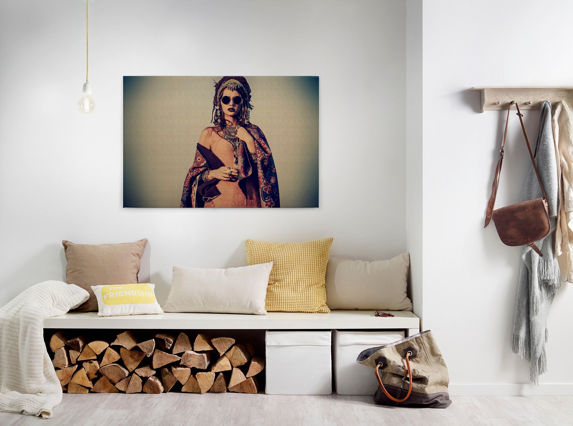 A.S. Création Leinwandbild "la bohème" Kunst Personen 1 Stk. tlg. Keilrahmen Bild Boho Stil Frau Leinwand-Bild Wohnzimmer modern Kinder