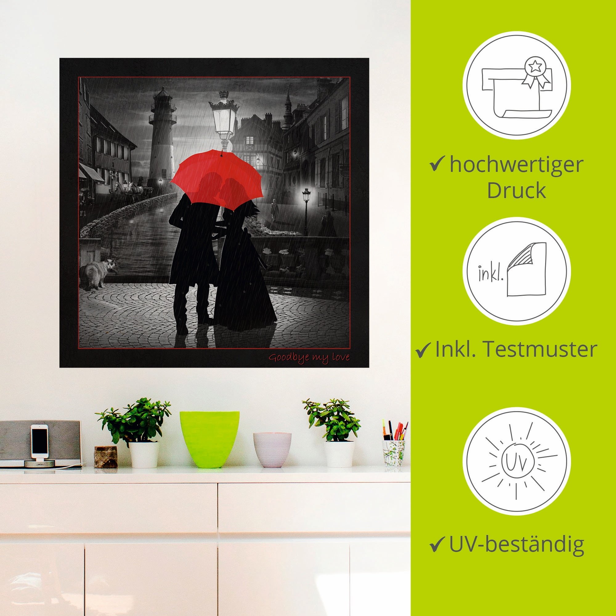 Artland Wandbild »Abschied am Hafen«, Paar, (1 St.), als Leinwandbild, Poster, Wandaufkleber in verschied. Größen