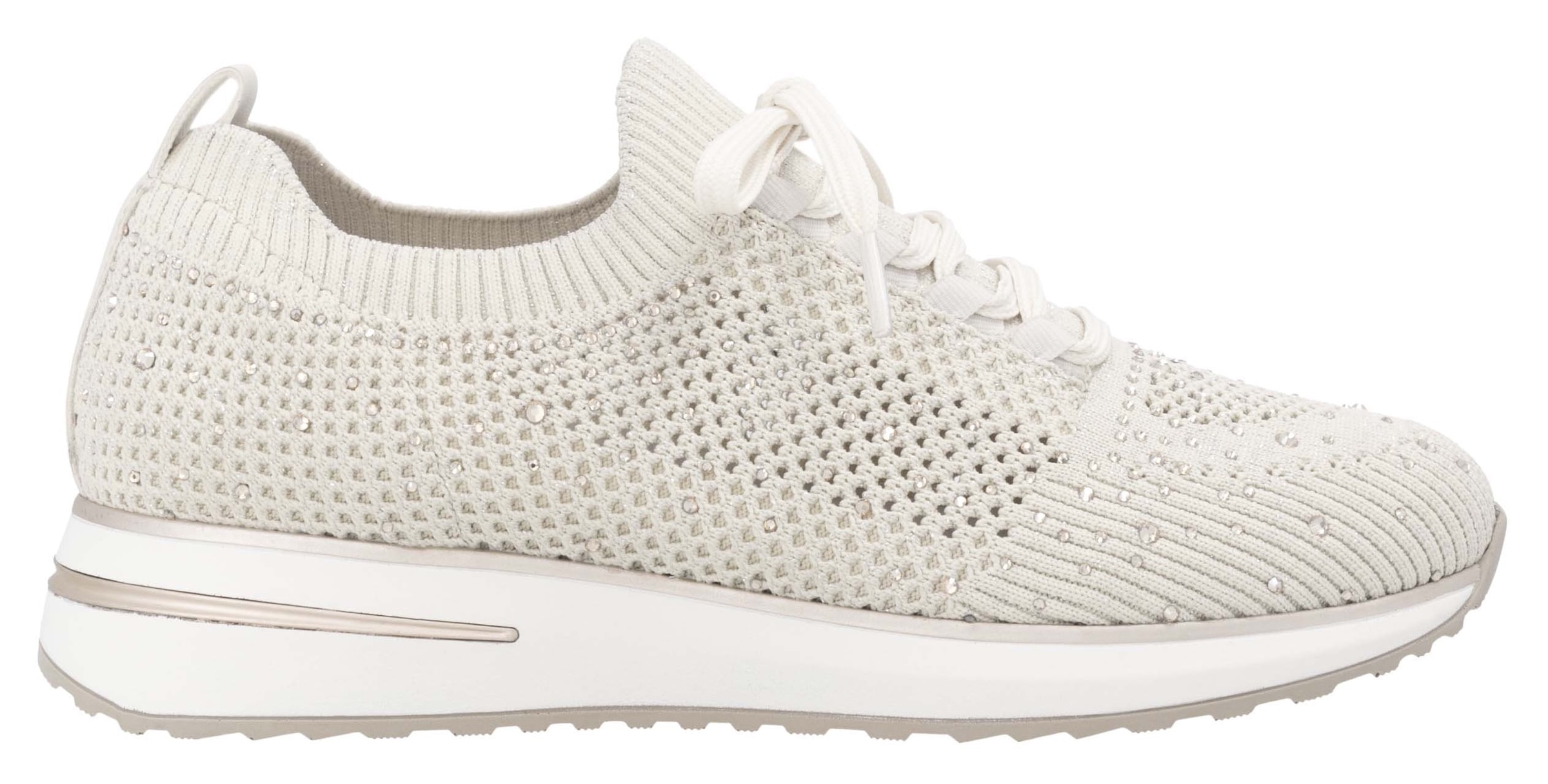 Remonte Slip-On Sneaker, Freizeitschuh, Halbschuh, Slipper mit kleinen Strass-Steinchen