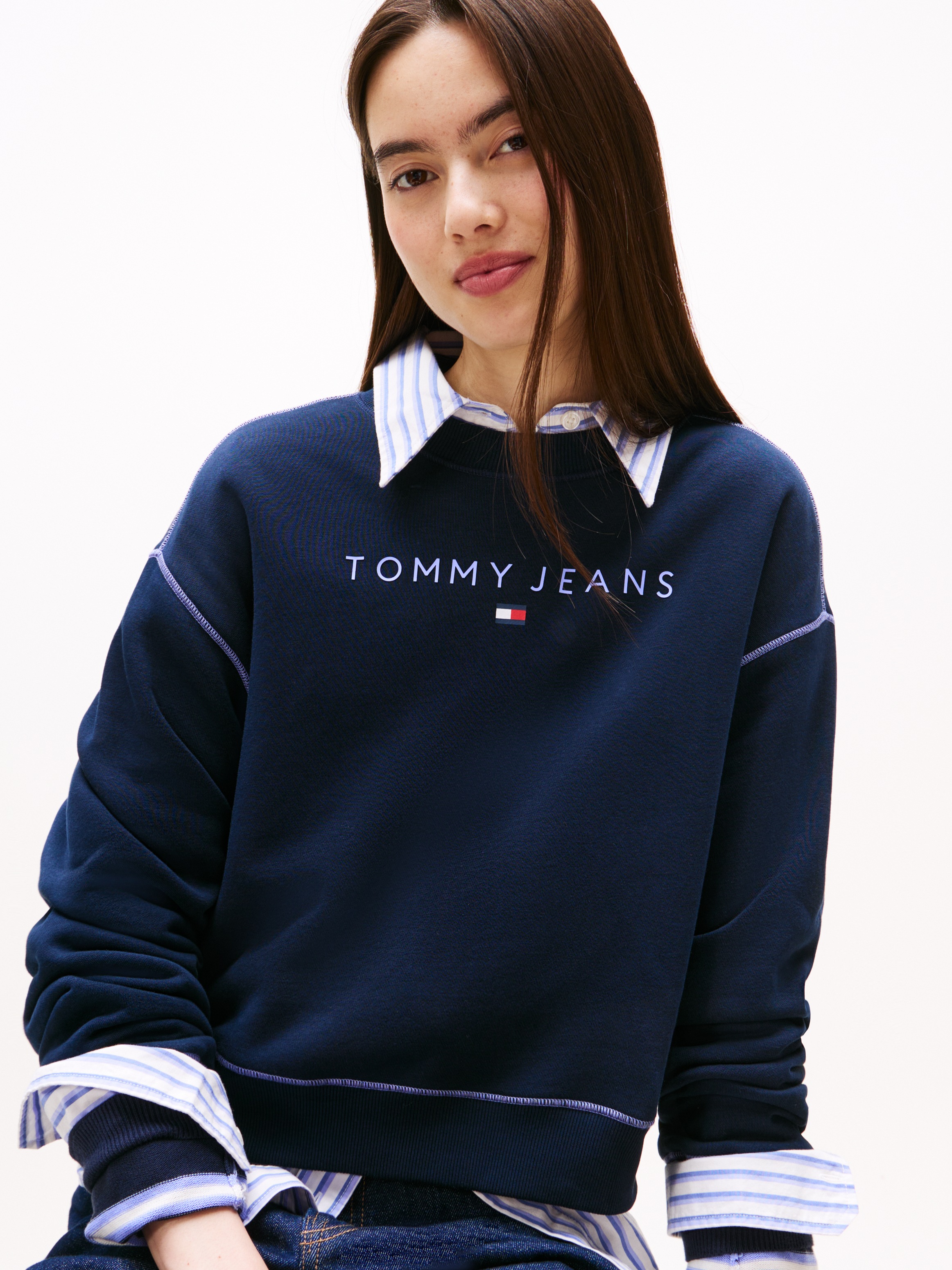 Tommy Jeans Sweatshirt "TJW RLX CRP STITCH LINEAR CREW" günstig online kaufen