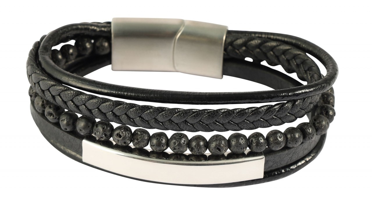 ADELIA ́S Damen Edelstahlarmband "Herren Armband aus Edelstahl", 21, Edelstahlsilber, Edelstahl, Armbänder