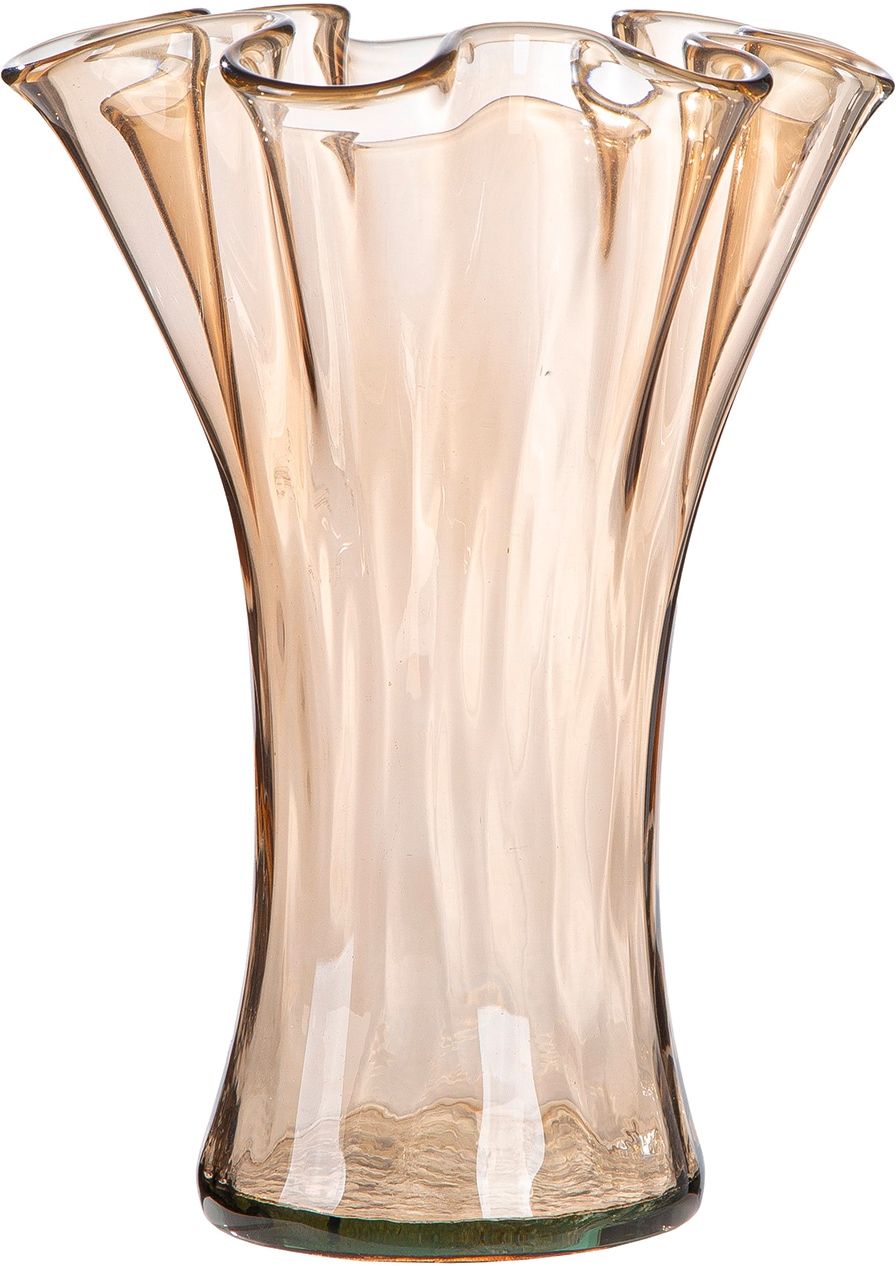 GILDE Tischvase "Vase bauchig; organisch Artesania braun H. 23 cm" Vase, artesania, handwerklich, strukturiert, rustikal, Eyecatcher