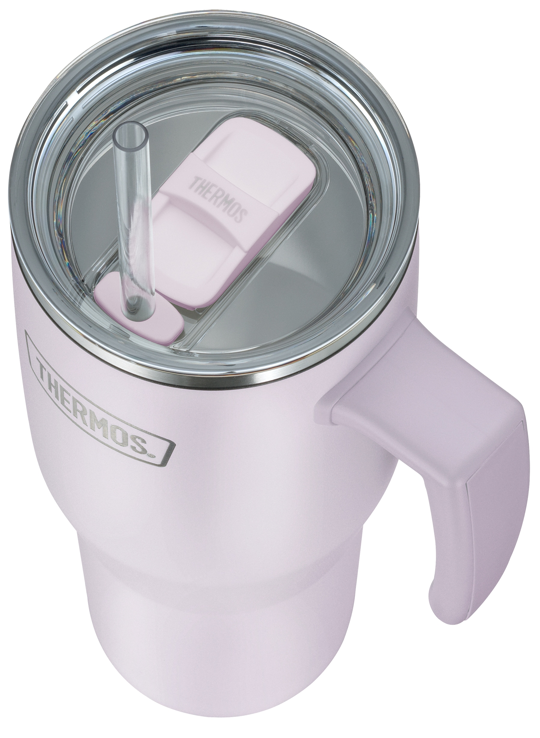 THERMOS Thermobecher »REFRESHING SERIES ISOLIERTRINKBECHER mit Strohhalm«, (1 tlg.), 1,10l, 6h heiß & 6h kalt, mit Griff
