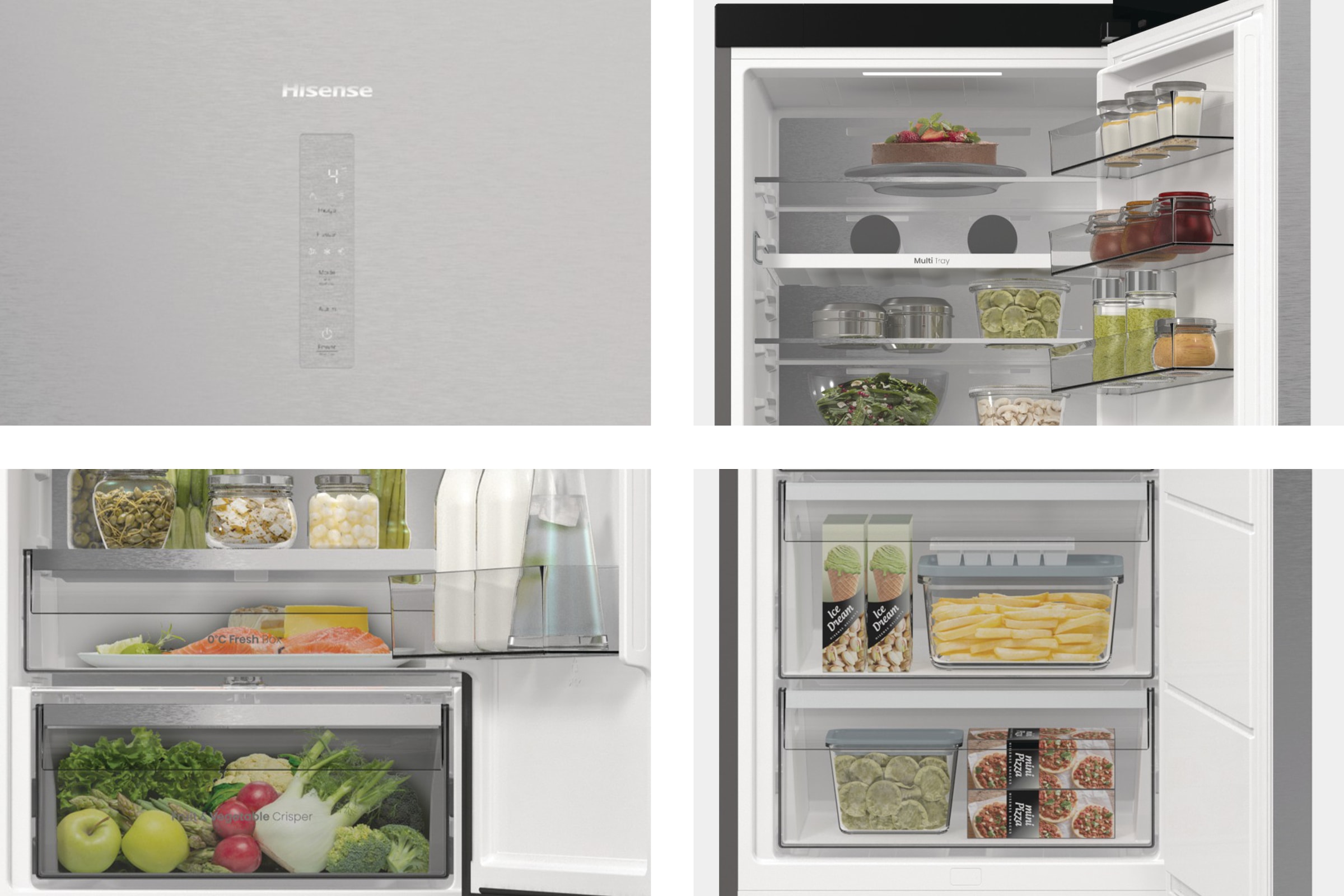 Hisense Kühl-/Gefrierkombination »RB5P410SACC«, BigVolume - 413 Liter Volumen