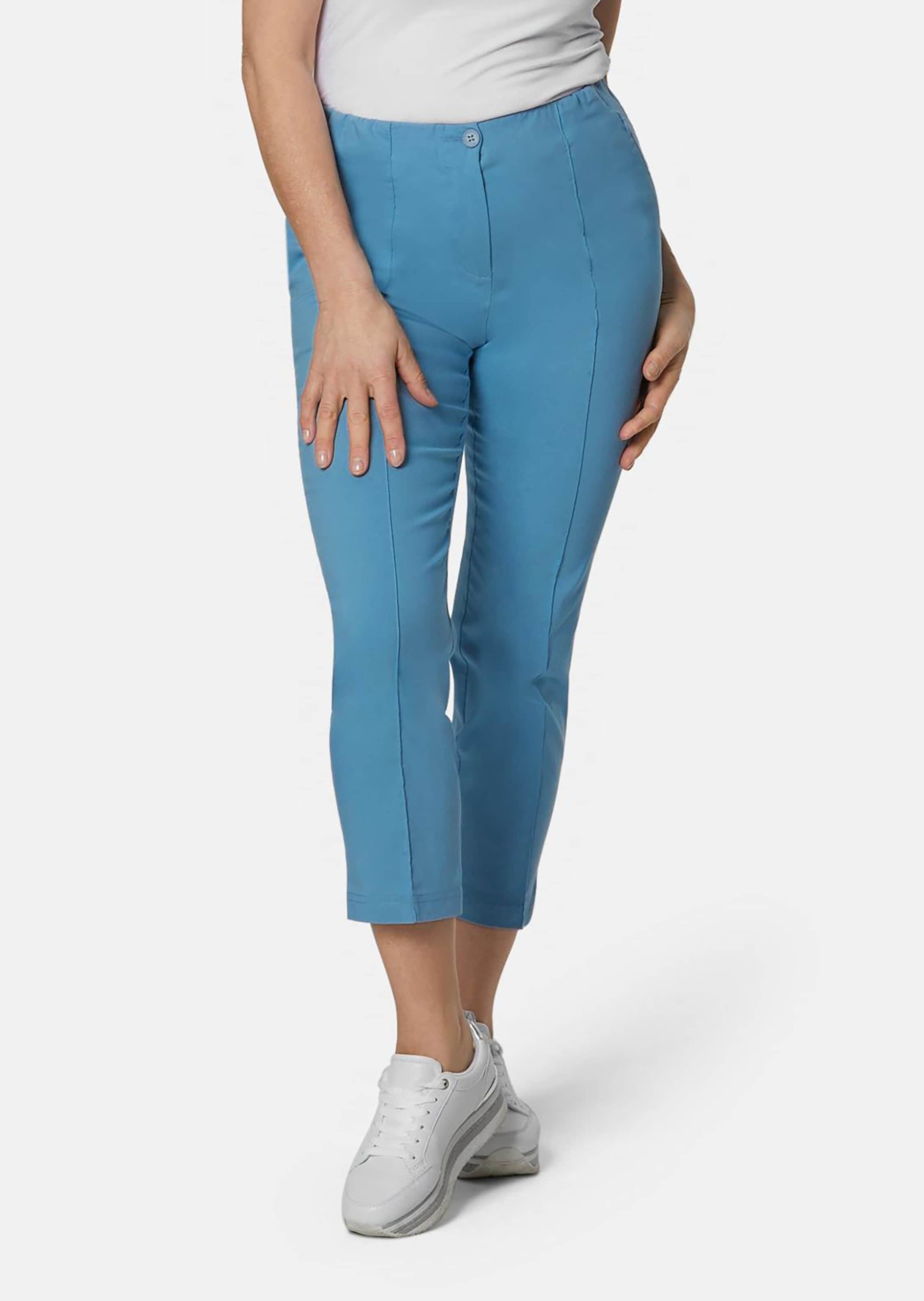 GOLDNER 7/8-Hose »Kurzgröße Moderne Hose mit streckenden Biesen«