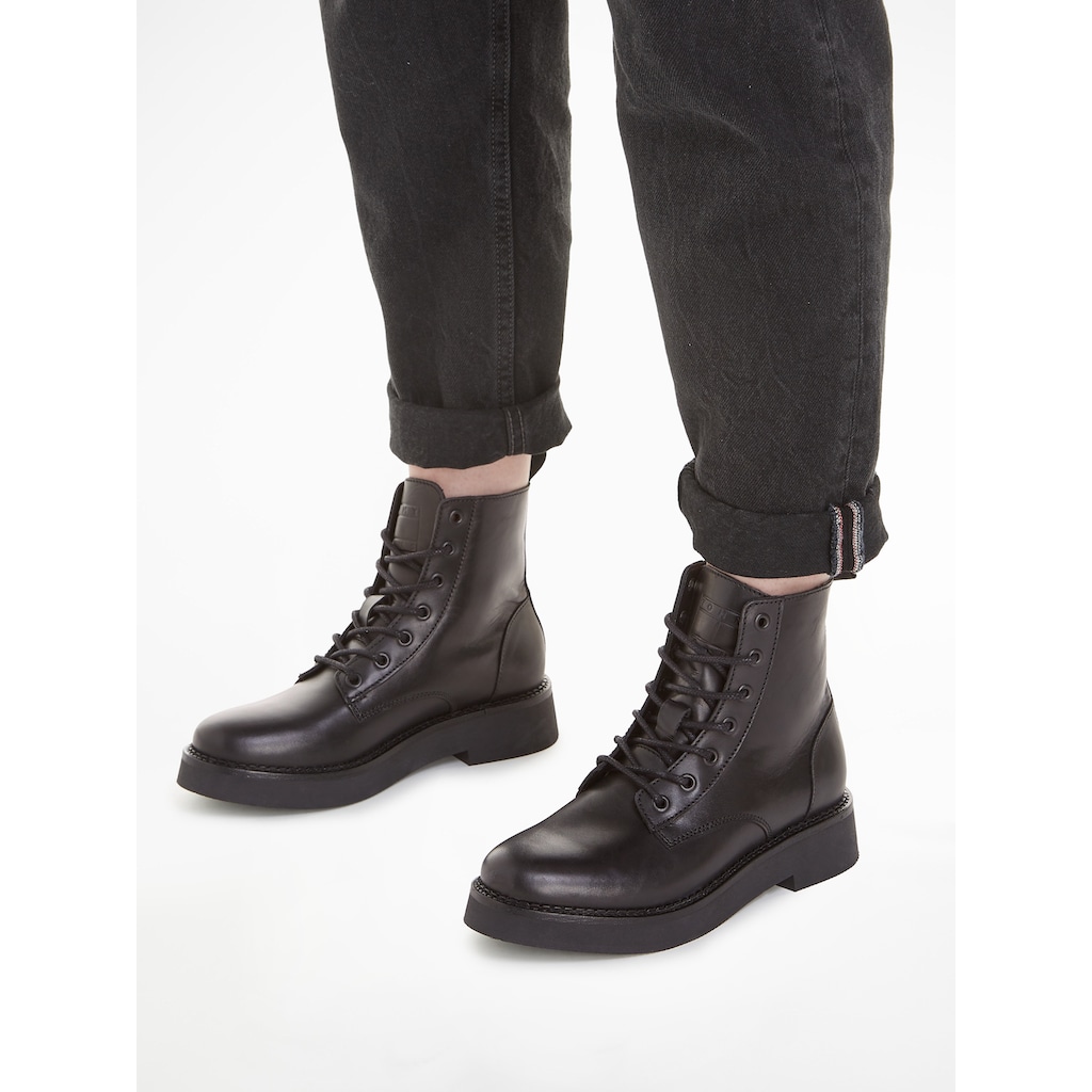 Tommy Jeans Schnürboots »TJW LACE UP FLAT BOOT«