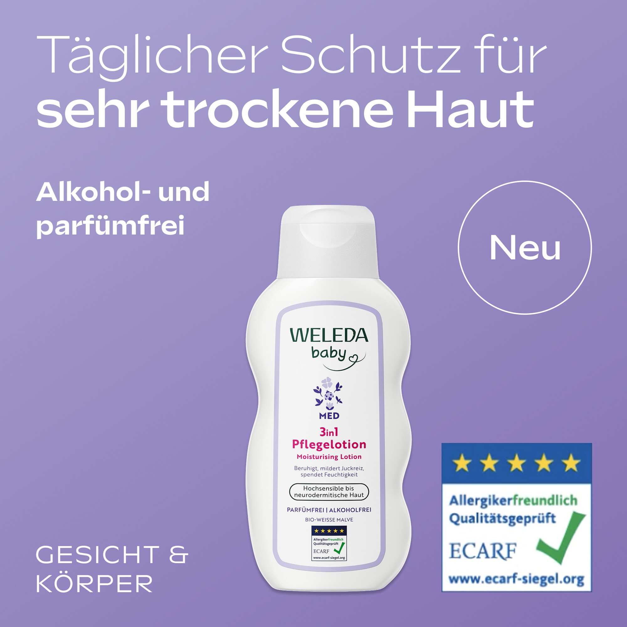 WELEDA Körperlotion »Med 3in1 Pflegelotion Weisse Malve«