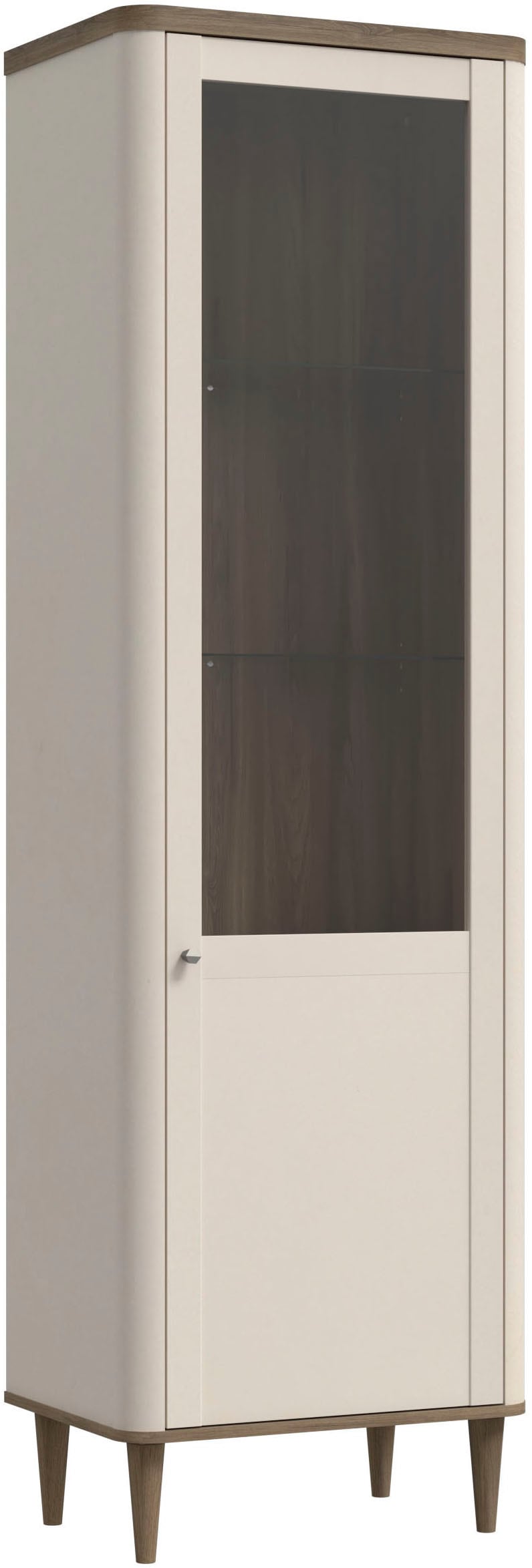 FORTE Vitrine, B/H/T 60,4/200,5/41,2 cm, Echtholzfüße günstig online kaufen