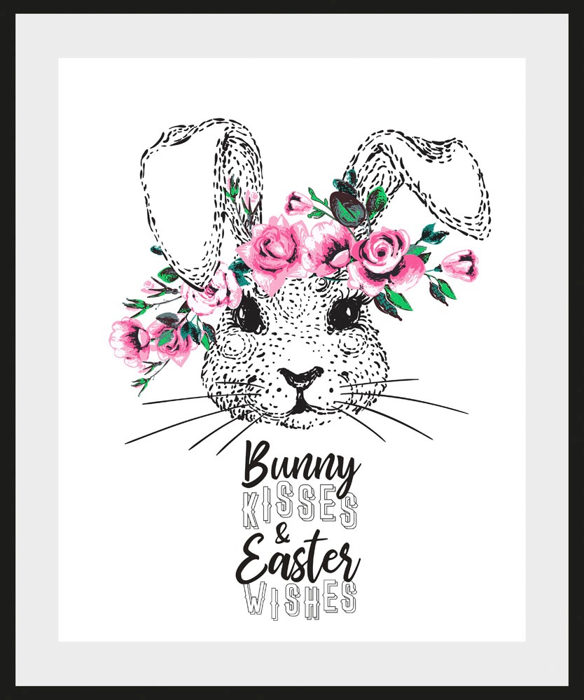 queence Bild "Aico" Blumen  Haustiere  Kunst  Ostern 1 Stk. tlg. mit Rahmen günstig online kaufen