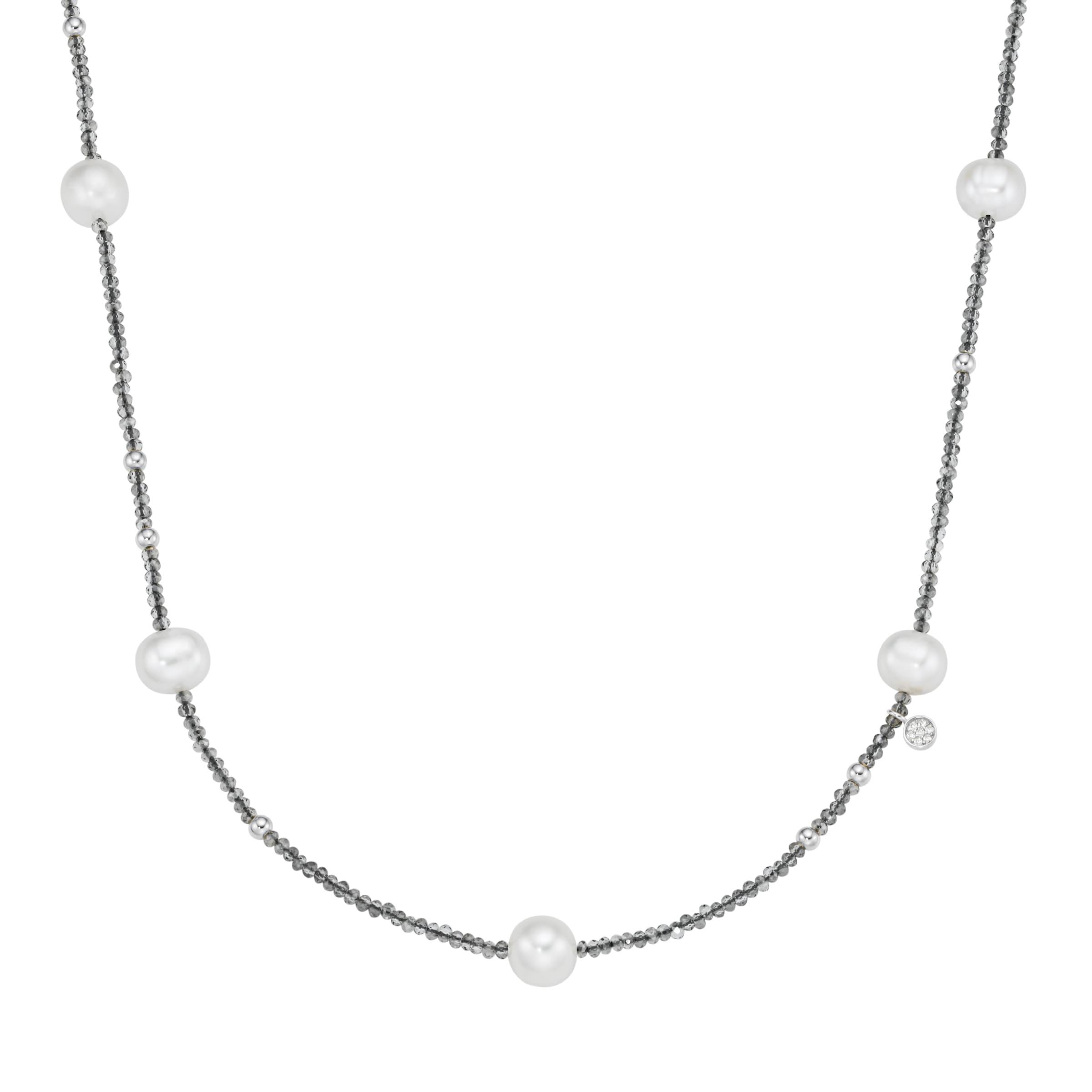 GIORGIO MARTELLO MILANO Collier »mit Süßwasser-Perlen und Ziersteinen, Silber 925«