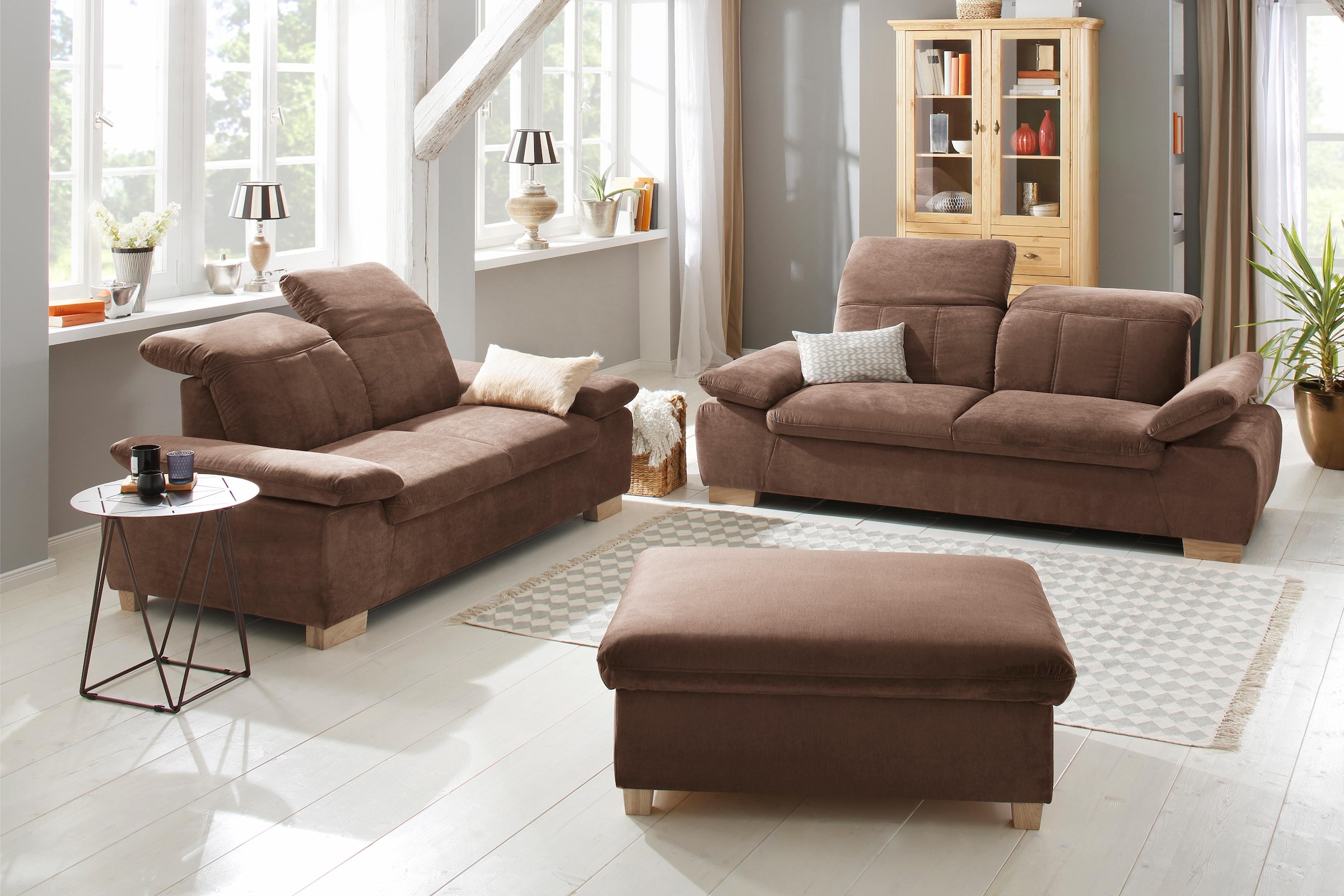 Home affaire 2,5-Sitzer »Bergamo Multifunktions-Couch, elegant und komfortabel«, mit Armlehn-und Rückenfunktion, Federkern