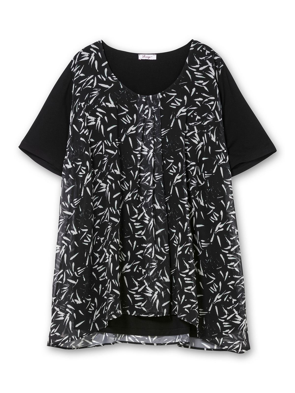Sheego Blusenshirt »Große Größen«, aus Jersey und Chiffon