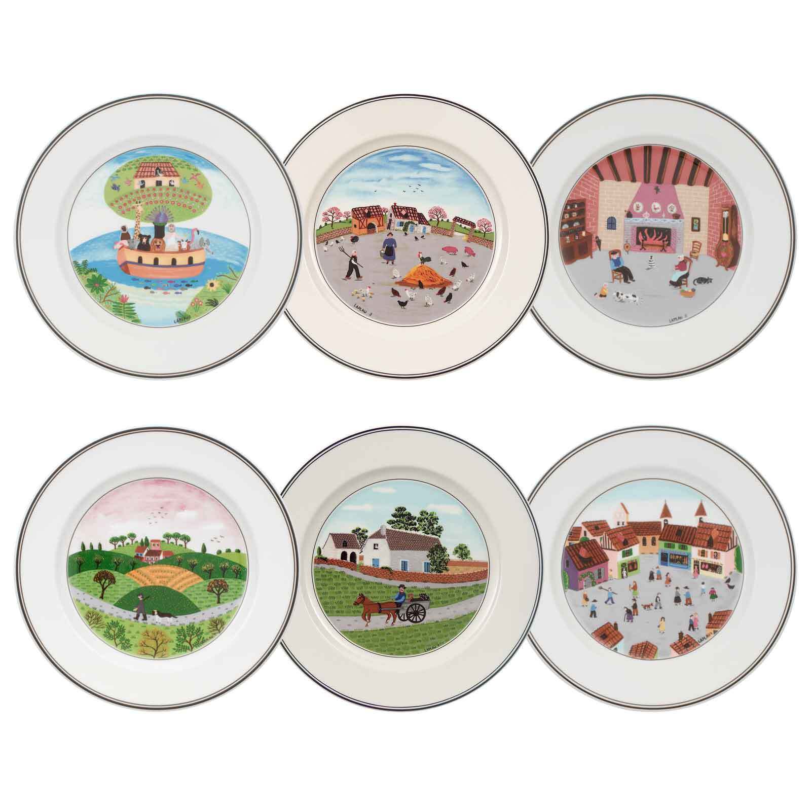 Villeroy & Boch Frühstücksteller "Frühstücksteller Kollektion Design Naif ø 21 cm 6er Set bunt"