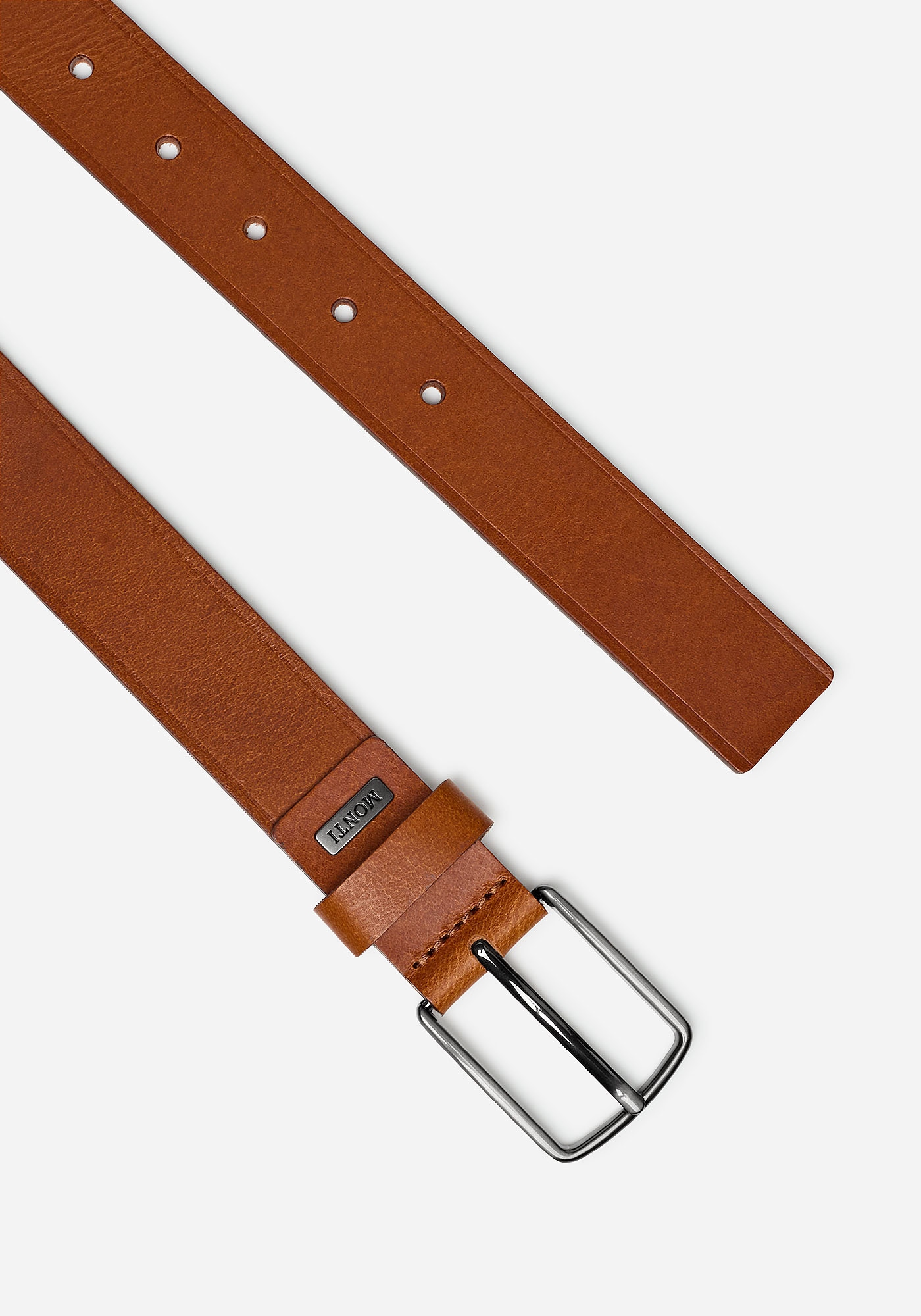 MONTI Ledergürtel »GENF« mit satinierter geschwärzter Schnalle