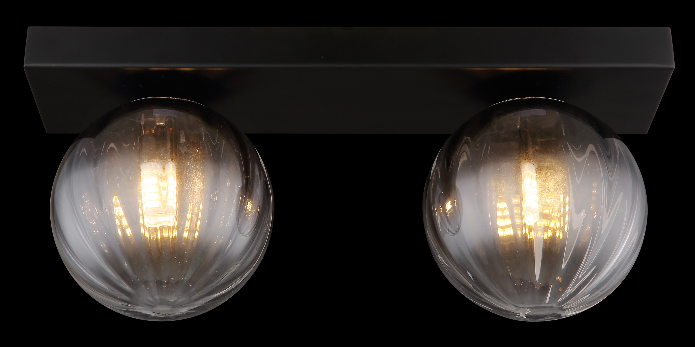 GLOBO LIGHTING Wandleuchte »DALLERTA«, Leuchtmittel G9 | ohne Leuchtmittel, Wandlampe/Metall/Glas rauchfarben/Wohnzimmer/Flur/rund/klar verlaufend