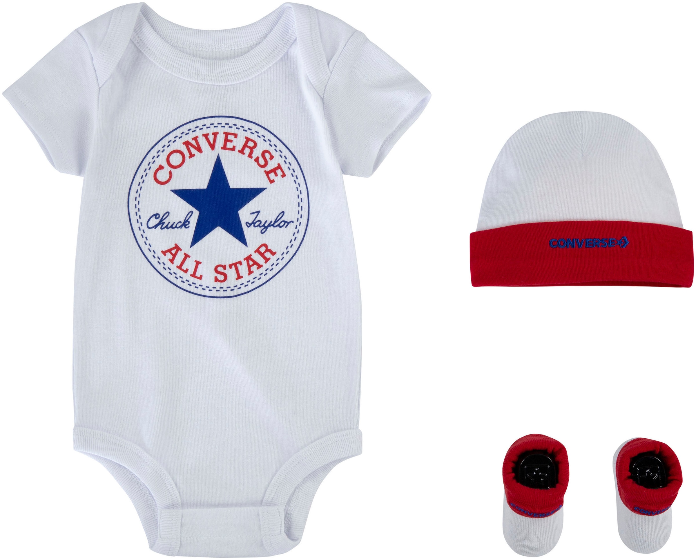 Converse Erstausstattungspaket "CLASSIC CTP INFANT HAT BODYSUIT BOO"