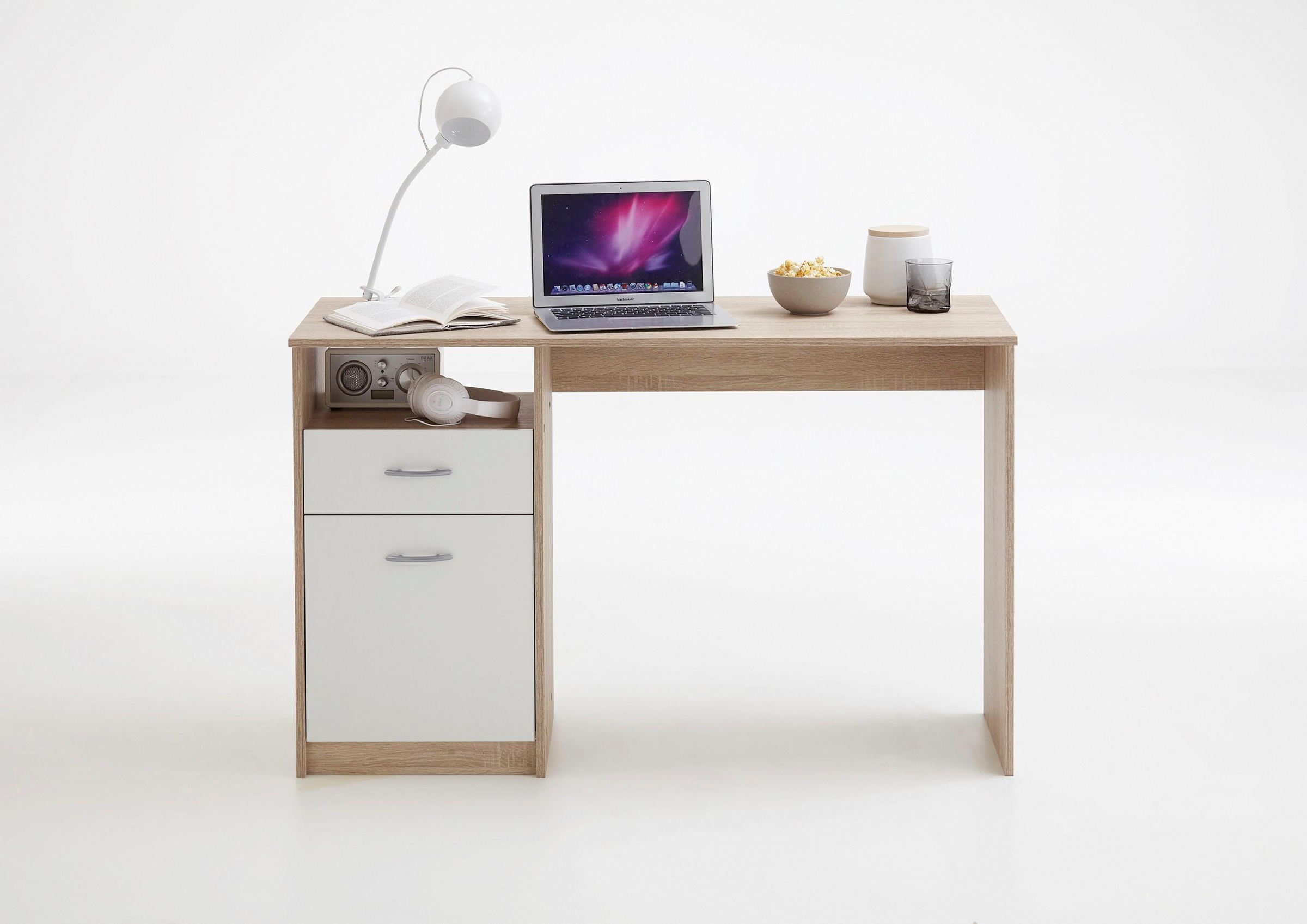 FMD Schreibtisch "Jackson", Bürotisch mit 1 Schubkasten und 1 Tür, 123 cm b günstig online kaufen