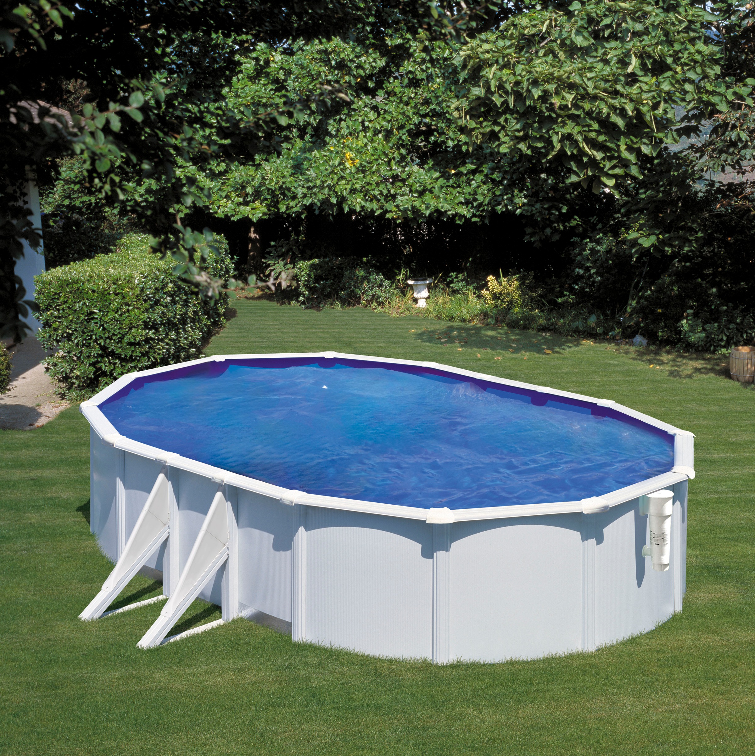 Ovalpool »Aufstell Stahlwandpool«, (Komplett-Set, 5 tlg.), BxLxH: 375x6110x120 xm