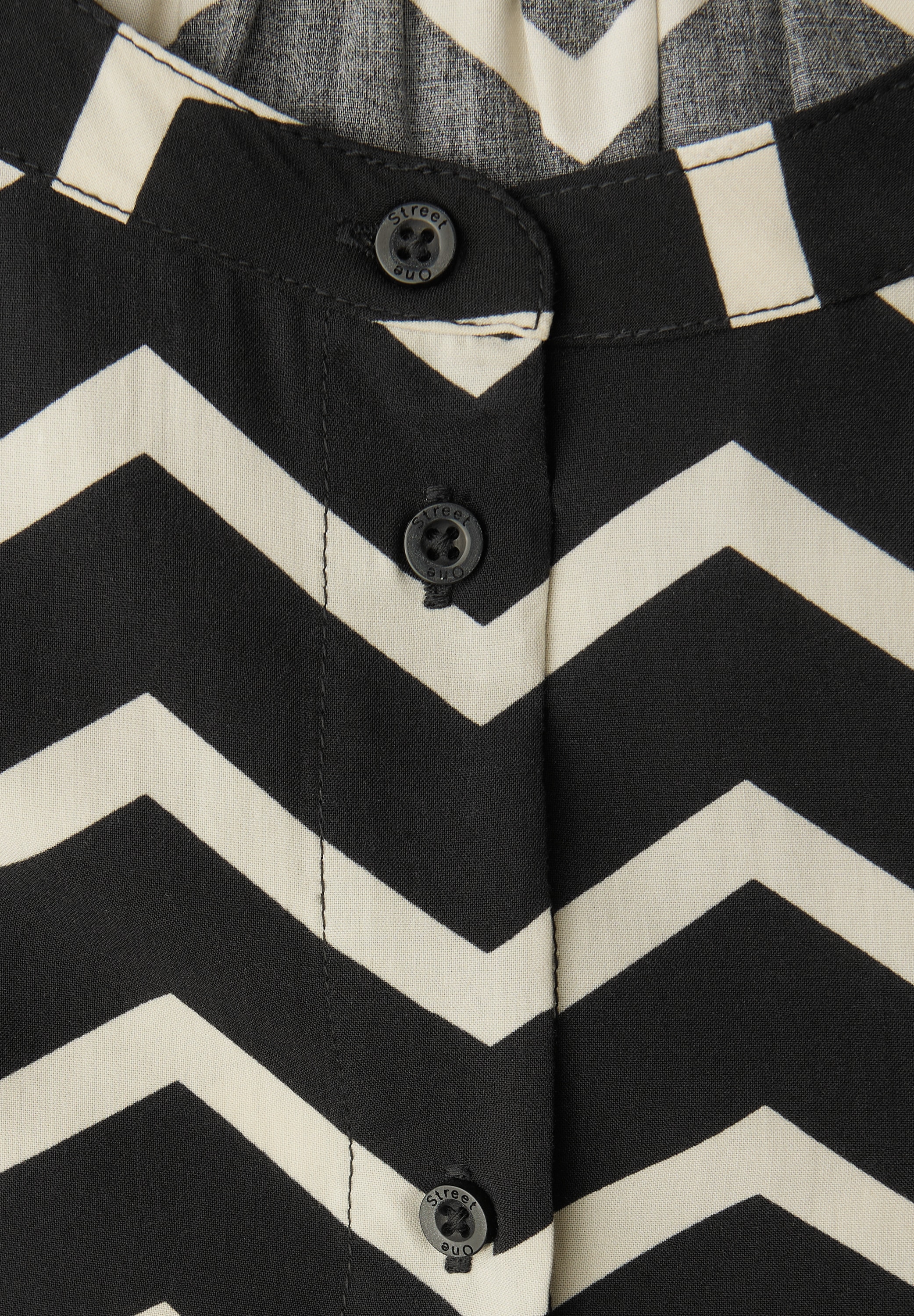 STREET ONE Langarmbluse mit Zick Zack Muster