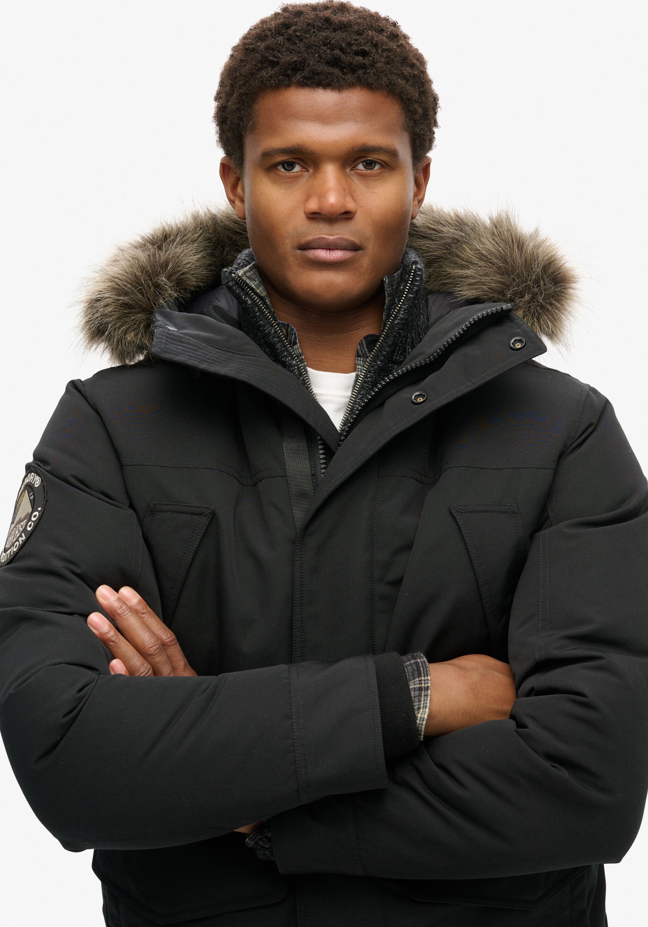 Superdry Parka "EVEREST FAUX FUR PARKA JACKET" mit Kapuze Kunstfaser, loose günstig online kaufen