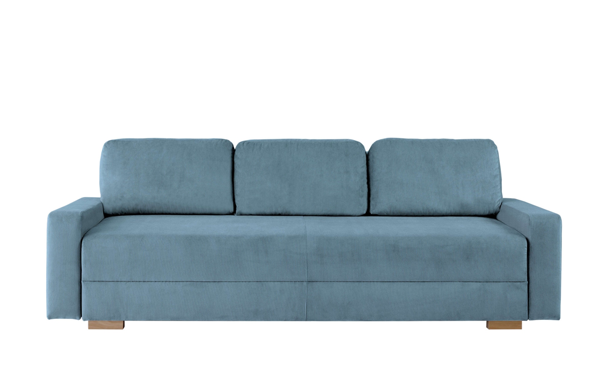 INOSIGN 3-Sitzer »SHERIDIAN Schlafsofa mit Bettkasten, in Feincord & Velvet«, mit Wellenunterfederung, moderne Bezüge, B/H/T 225/94/80