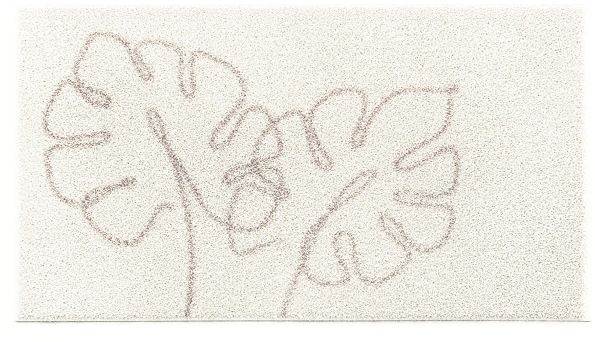 Thumbnail - Grund Badematte "Levana" Höhe 20 mm rutschhemmend beschichtet fußbodenheizungsgeeignet Stilvolles Blattmotiv, 5 Jahre Ga...