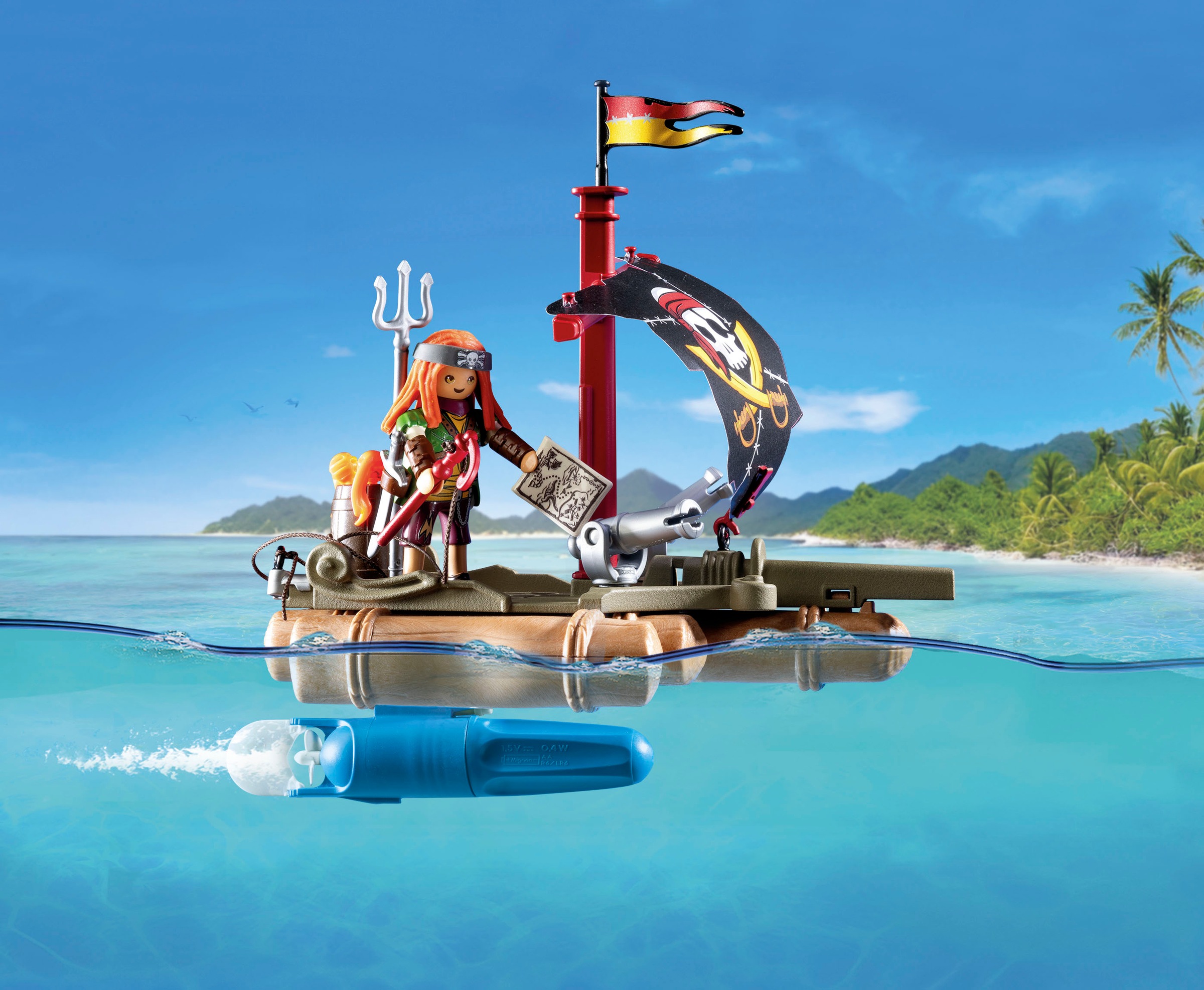 Playmobil® Konstruktions-Spielset »Schatzbergung auf Piratenfloss (71794), Playmobil Pirates«, (41 St.)