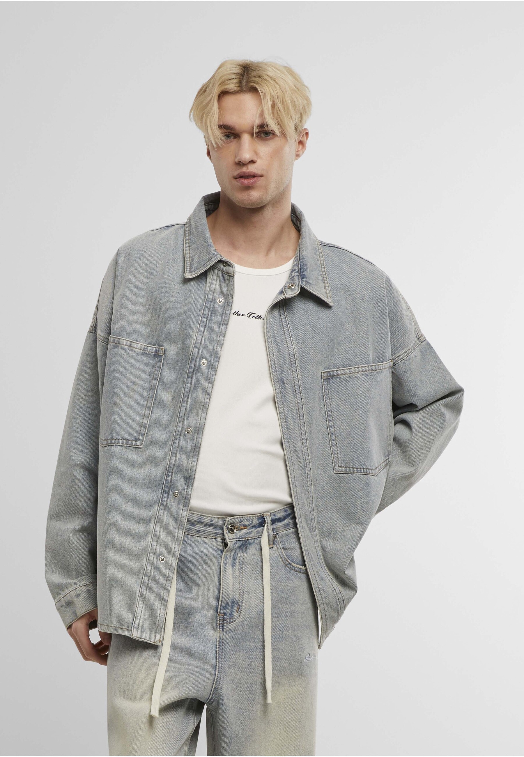 Another Cotton Lab Jeansjacke »Another Cotton Lab Oversized Jeans Over Shirt« 1 Stk. tlg. ohne Kapuze