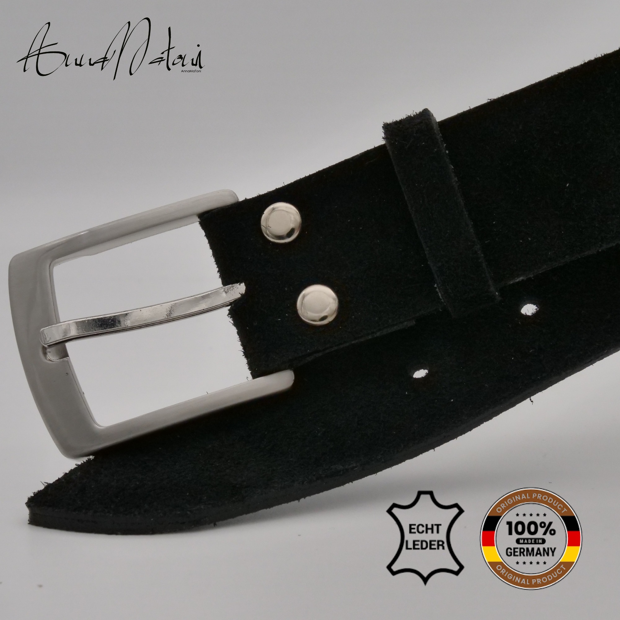 Thumbnail - AnnaMatoni Ledergürtel "AnnaMatoni Herren Ledergürtel Zeitloses Design Gürtel 3,5cm"